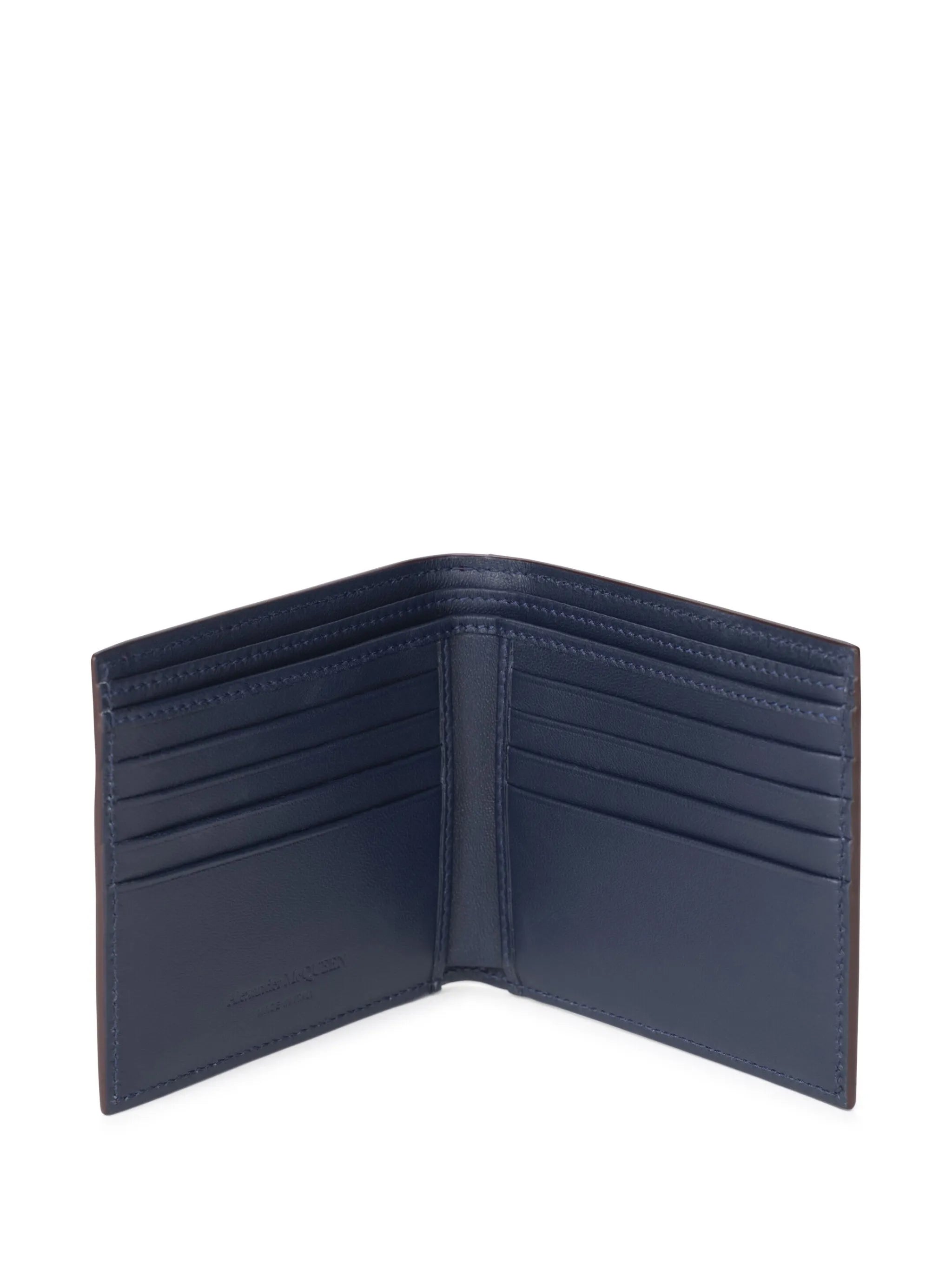 watercolour-print bi-fold wallet