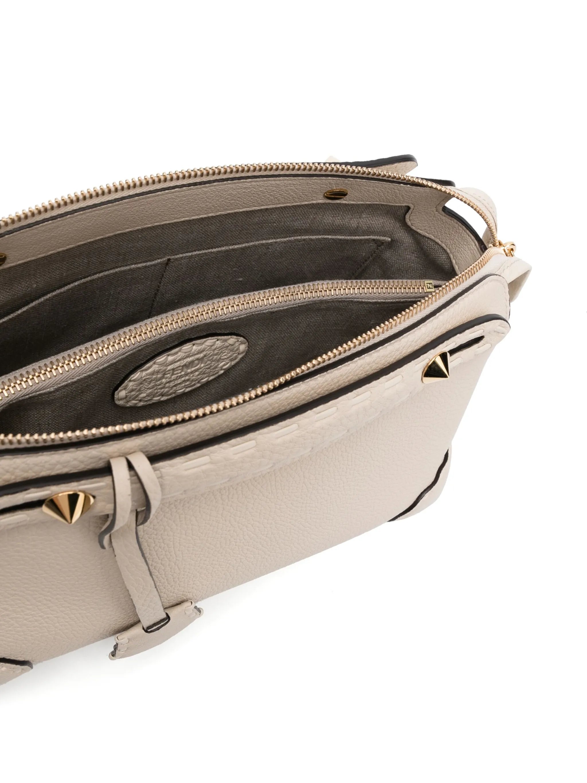 logo-lettering tonal-stitch shoulder bag