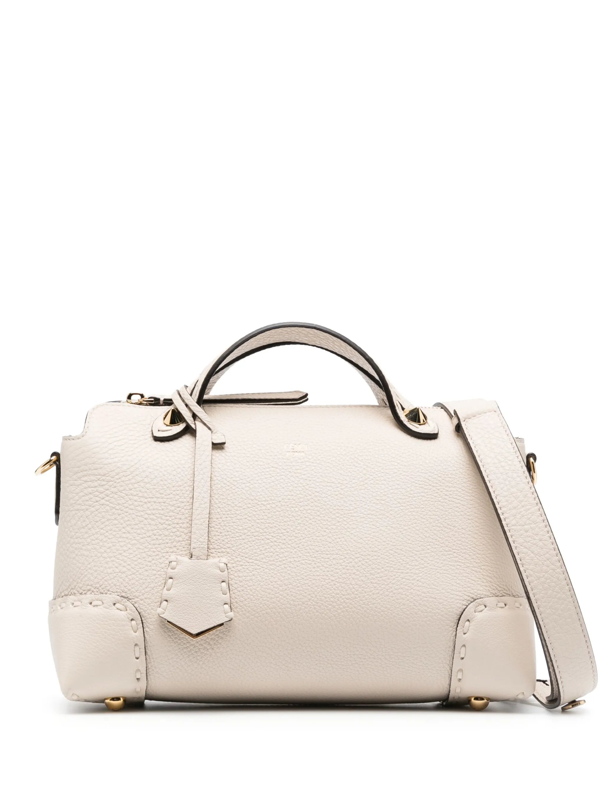 logo-lettering tonal-stitch shoulder bag