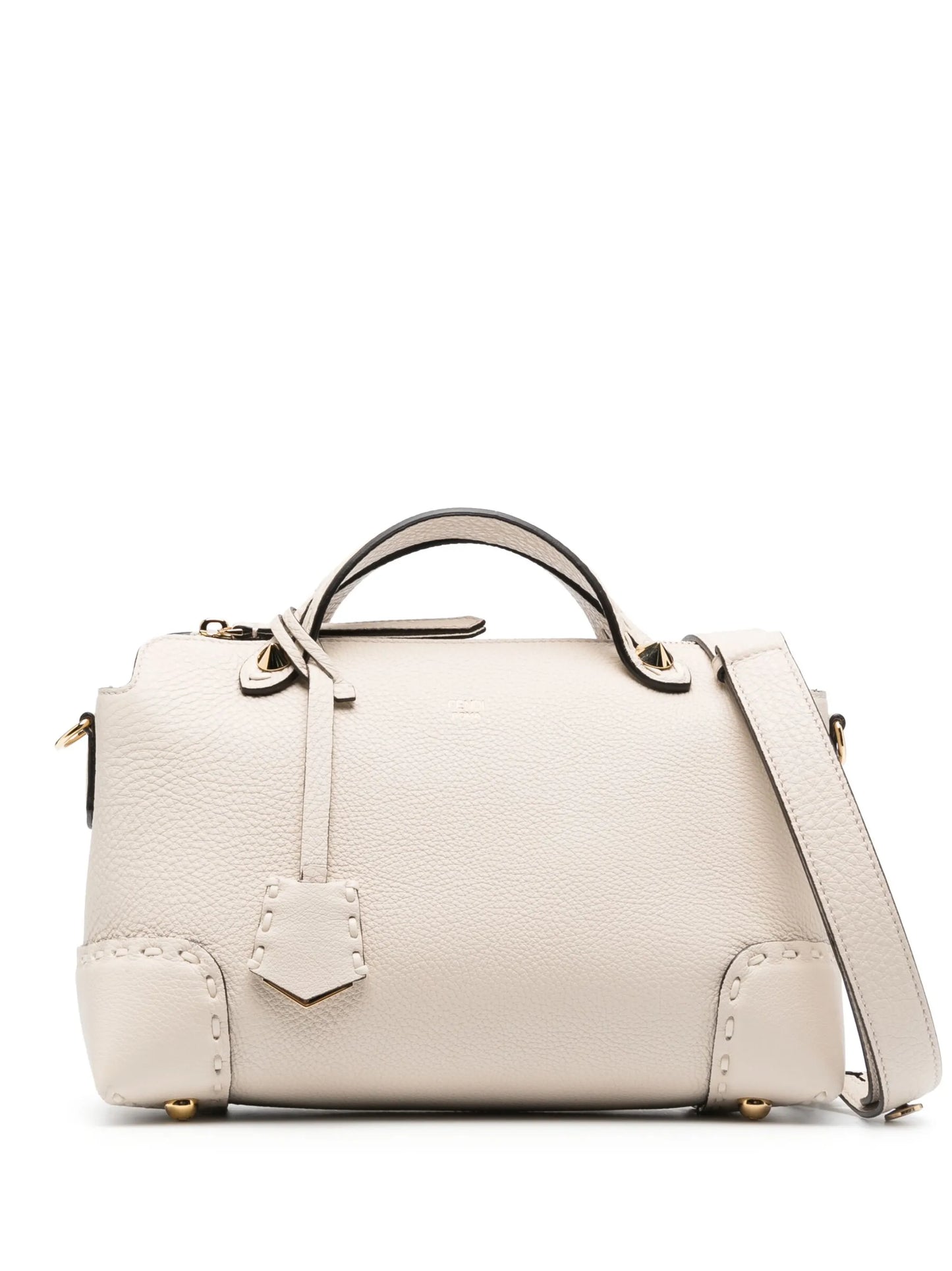 logo-lettering tonal-stitch shoulder bag