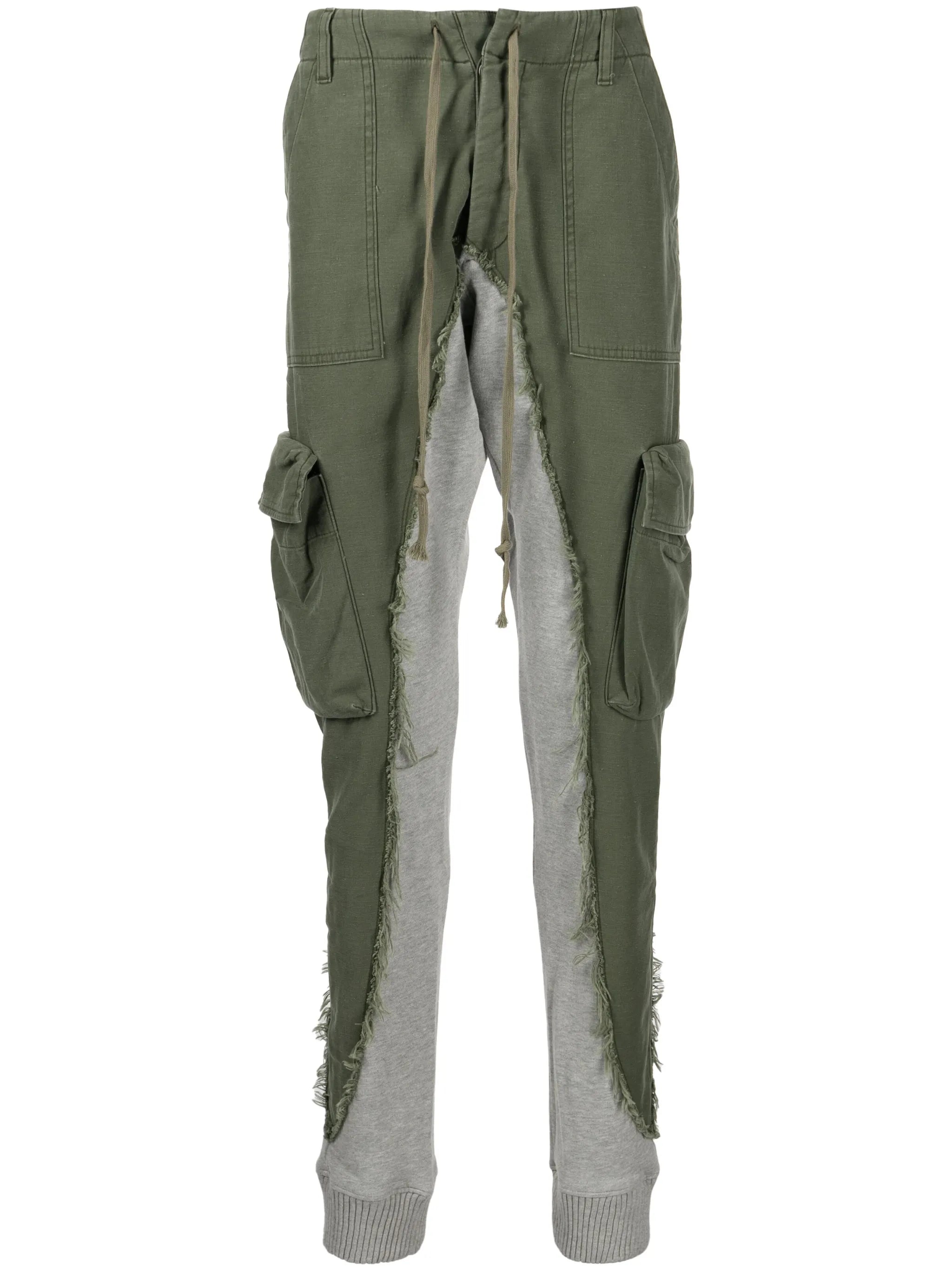 frayed-detail cargo trousers
