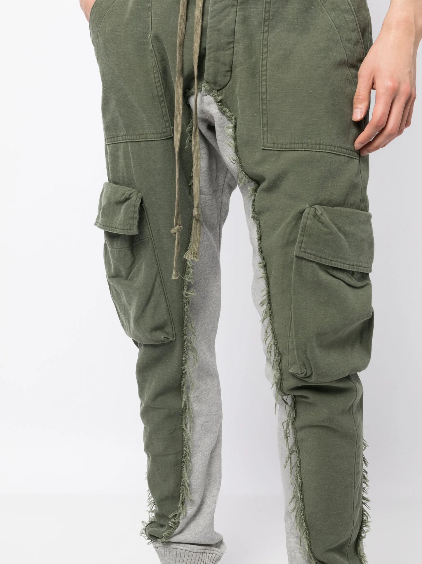 frayed-detail cargo trousers