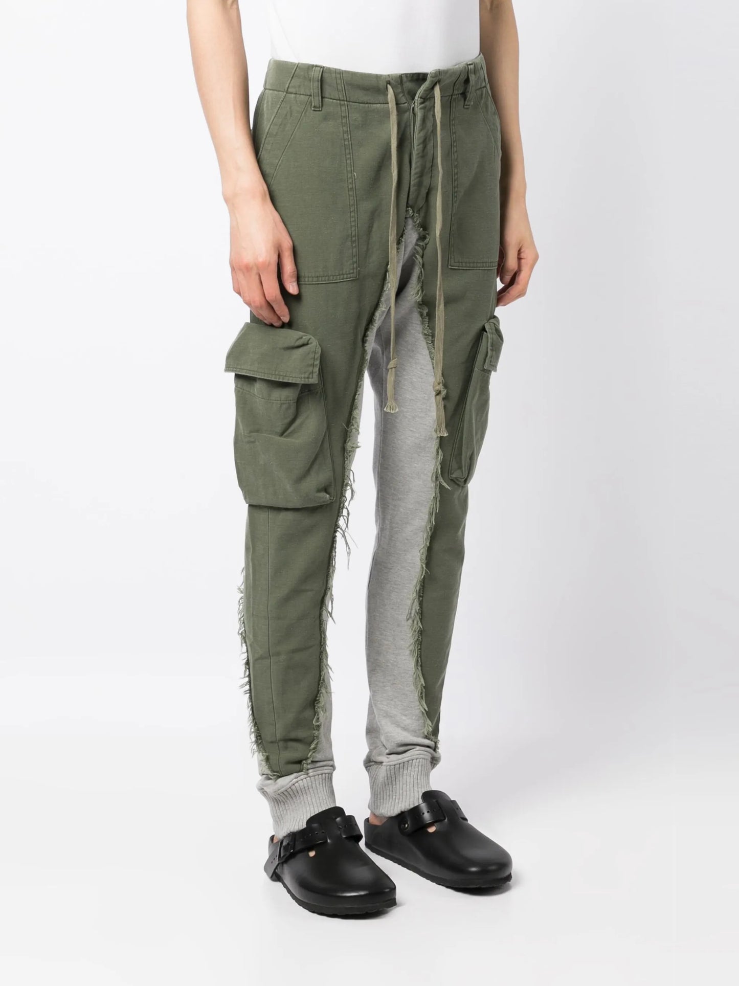 frayed-detail cargo trousers