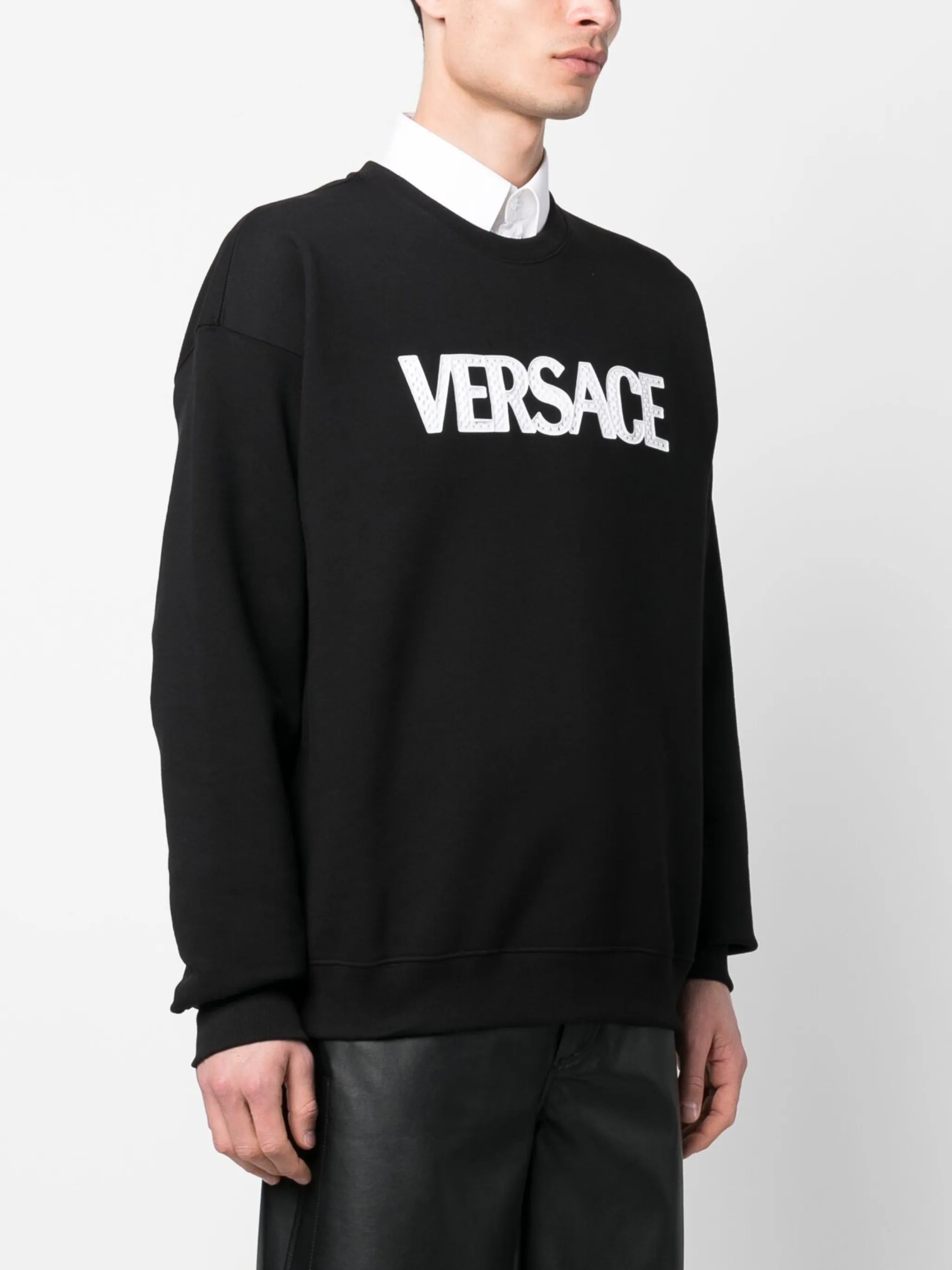 mesh logo appliqué sweatshirt
