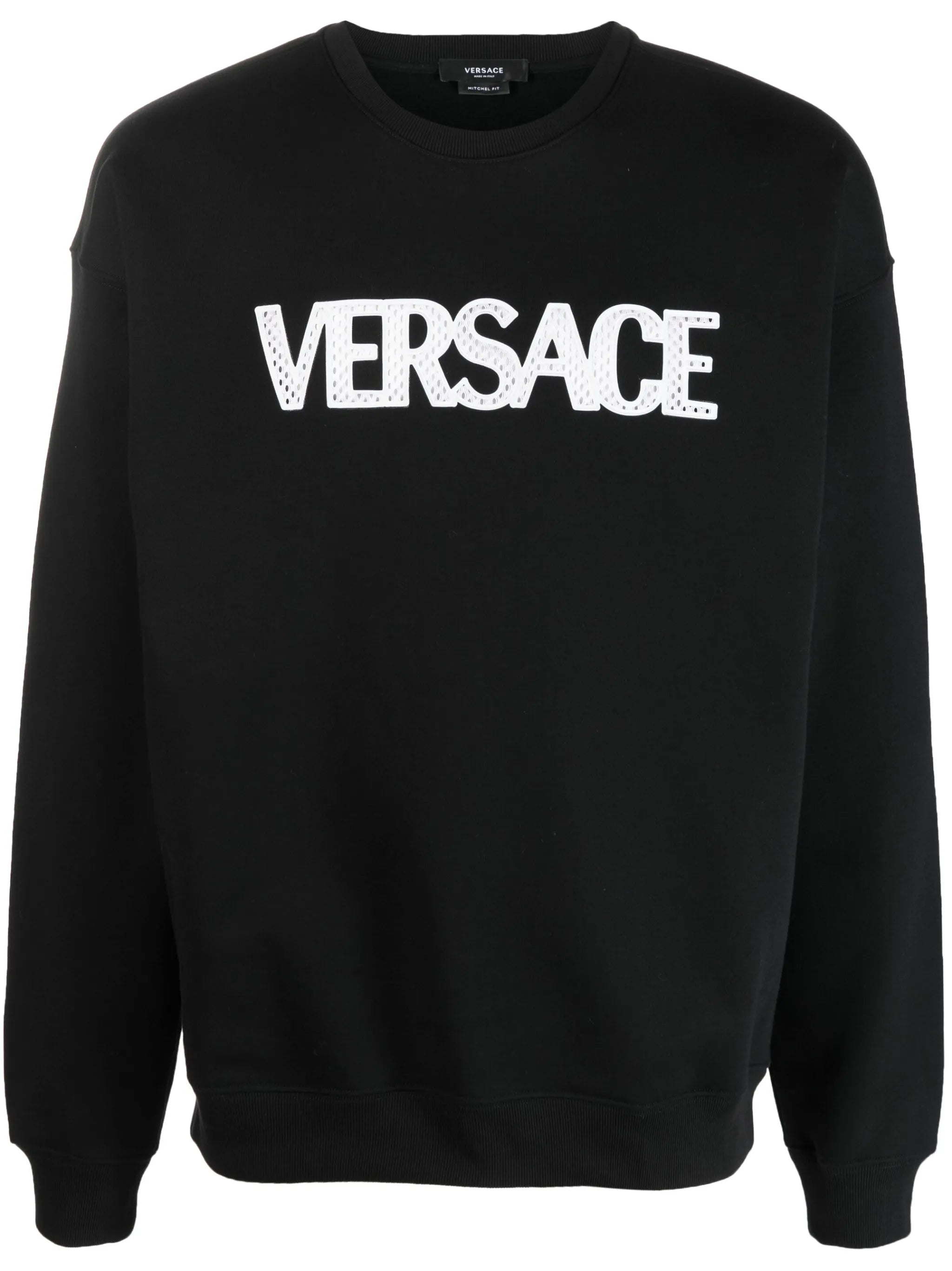 mesh logo appliqué sweatshirt