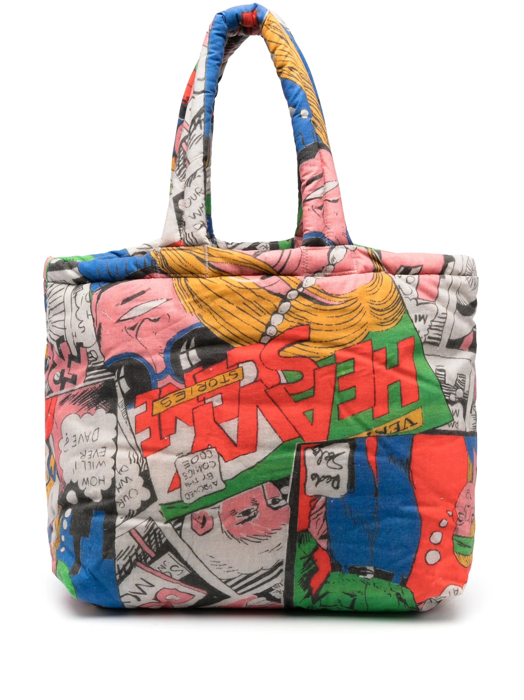 graphic-print tote bag