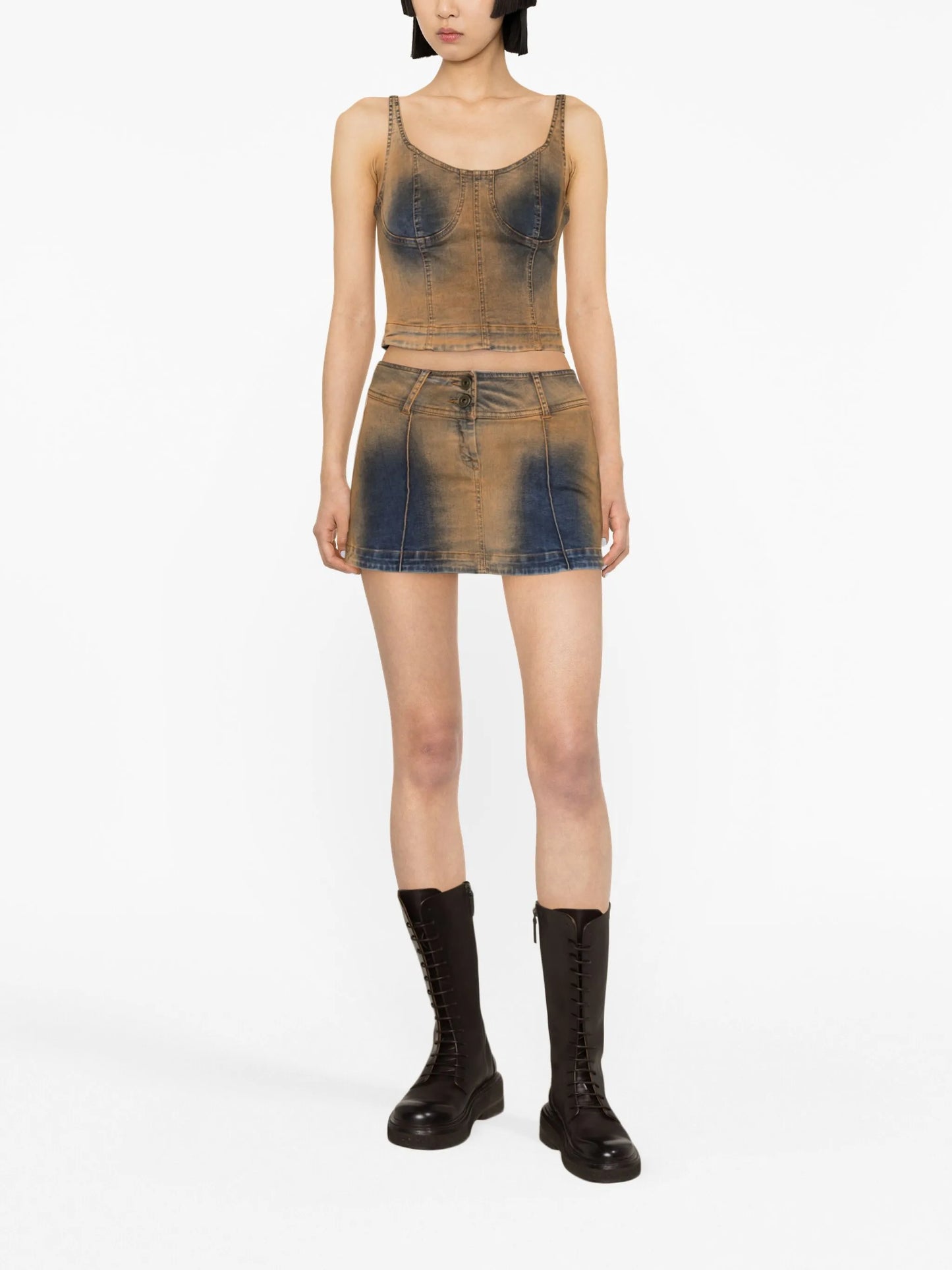 Harley denim corset top