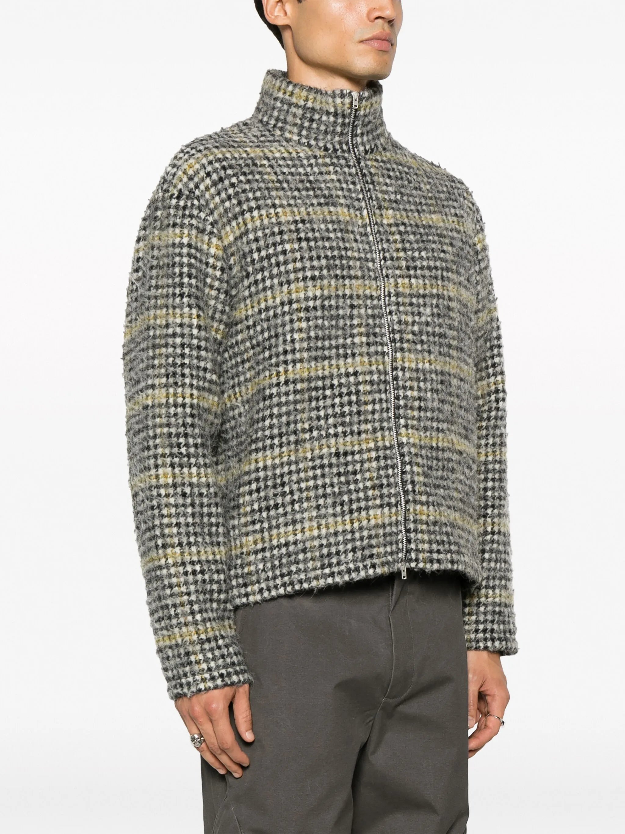 Shrunken houndstooth jacket