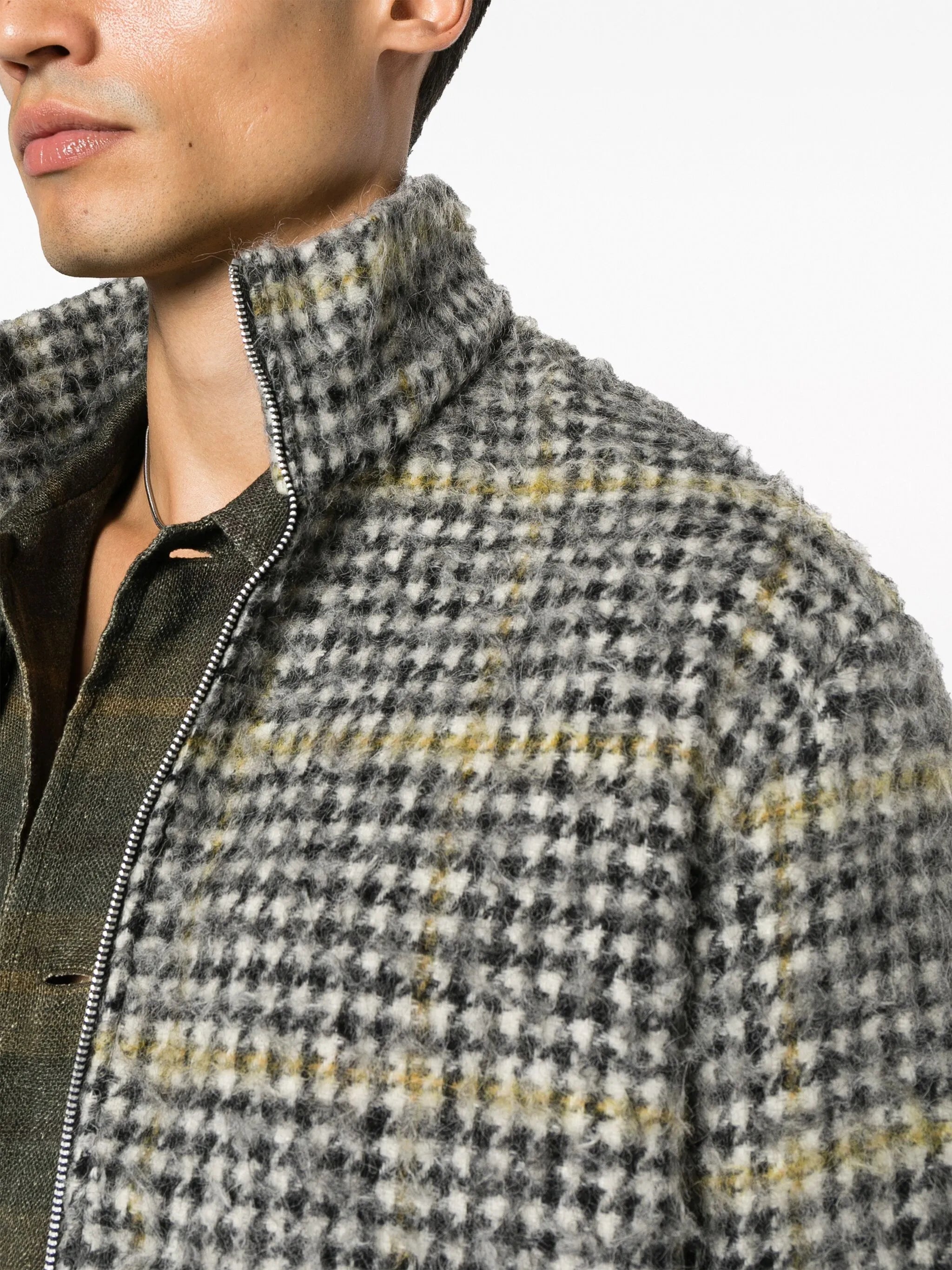 Shrunken houndstooth jacket