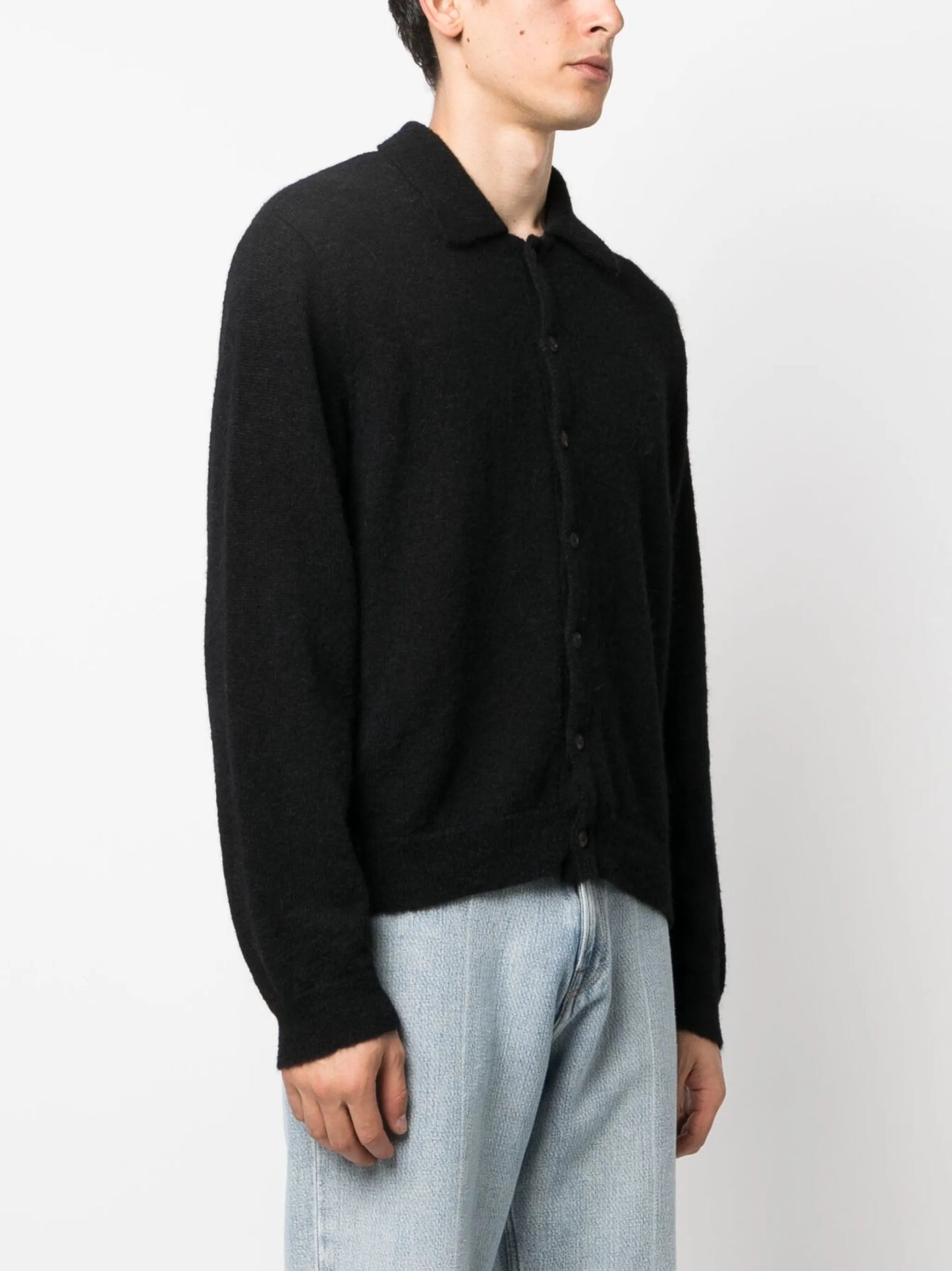 alpaca-blend knitted cardigan