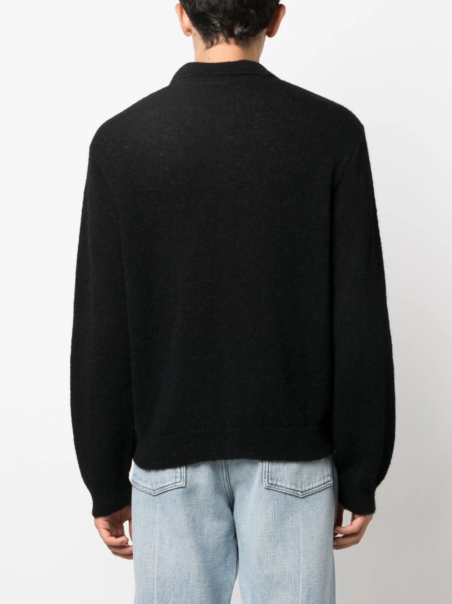 alpaca-blend knitted cardigan