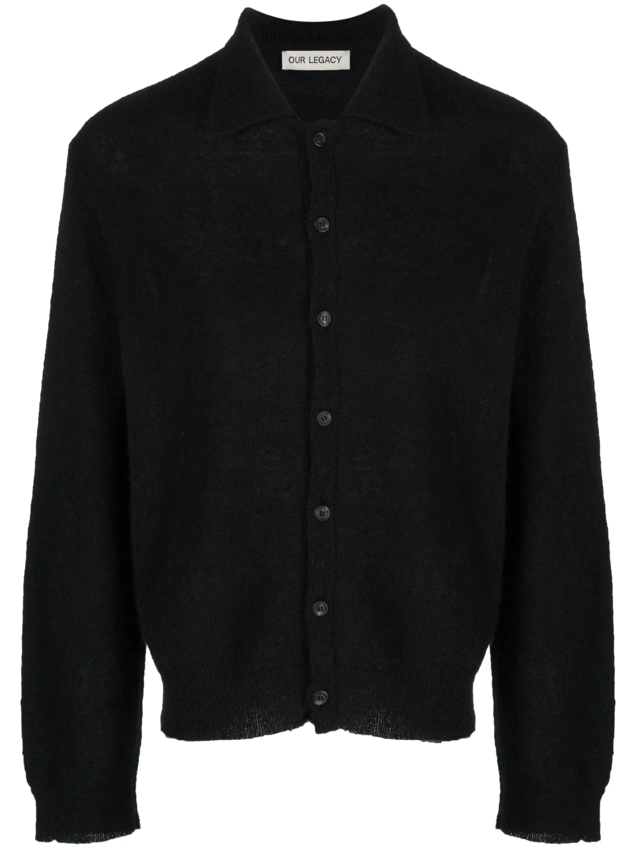 alpaca-blend knitted cardigan