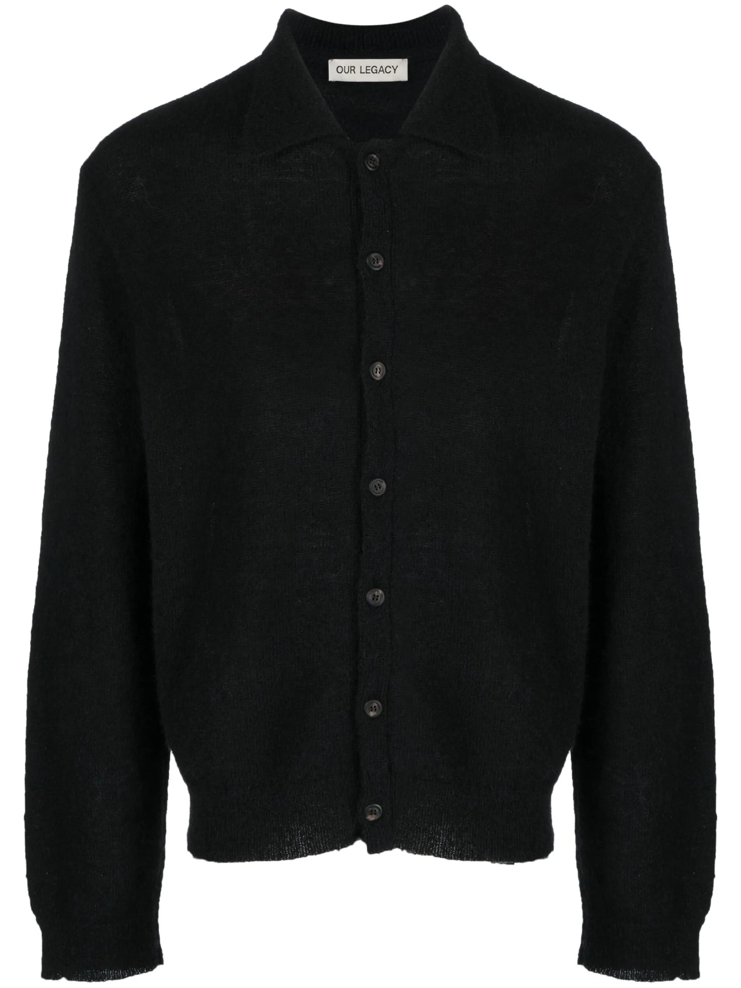 alpaca-blend knitted cardigan