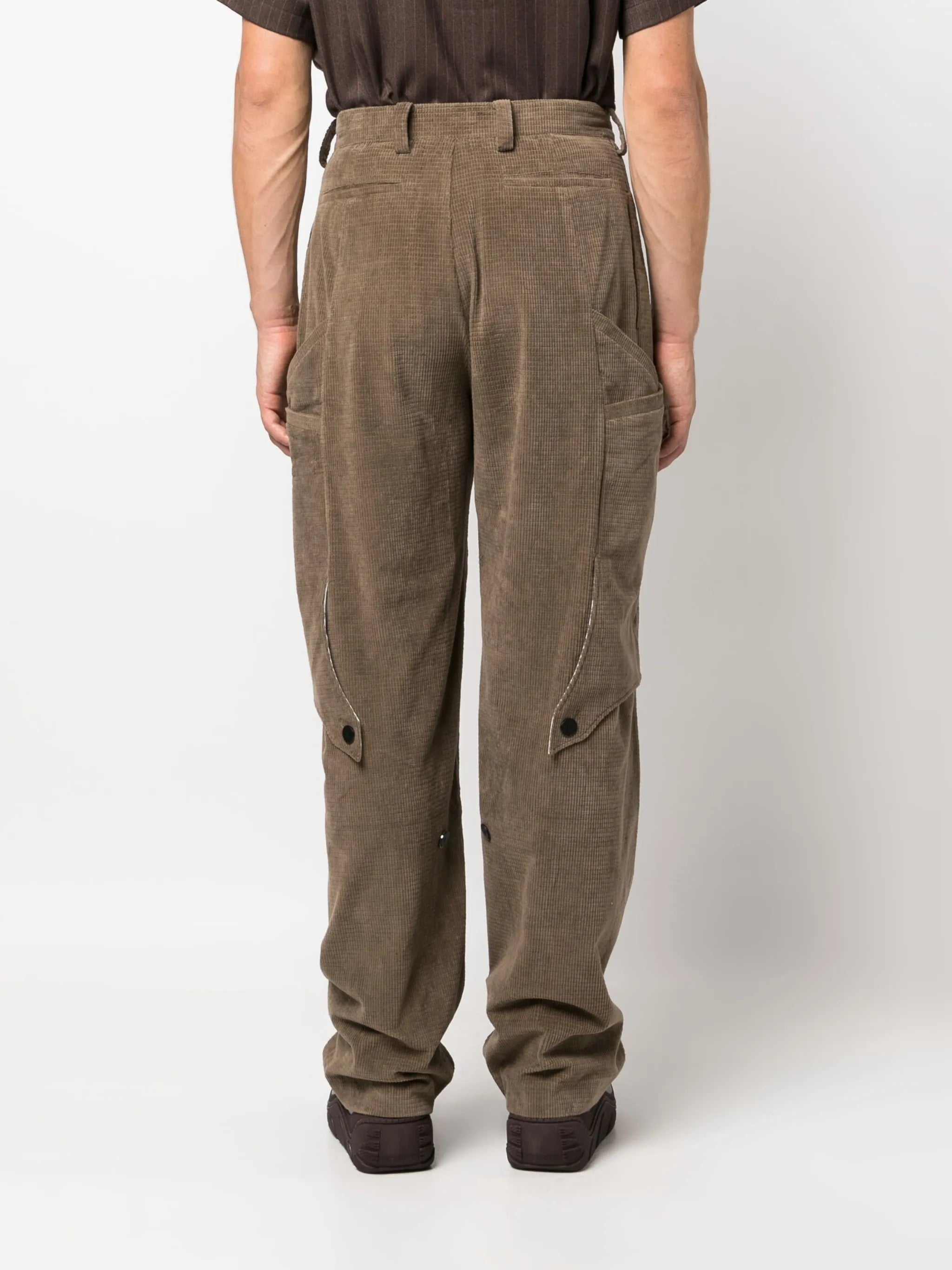 pleat-detailing loose-fit trousers