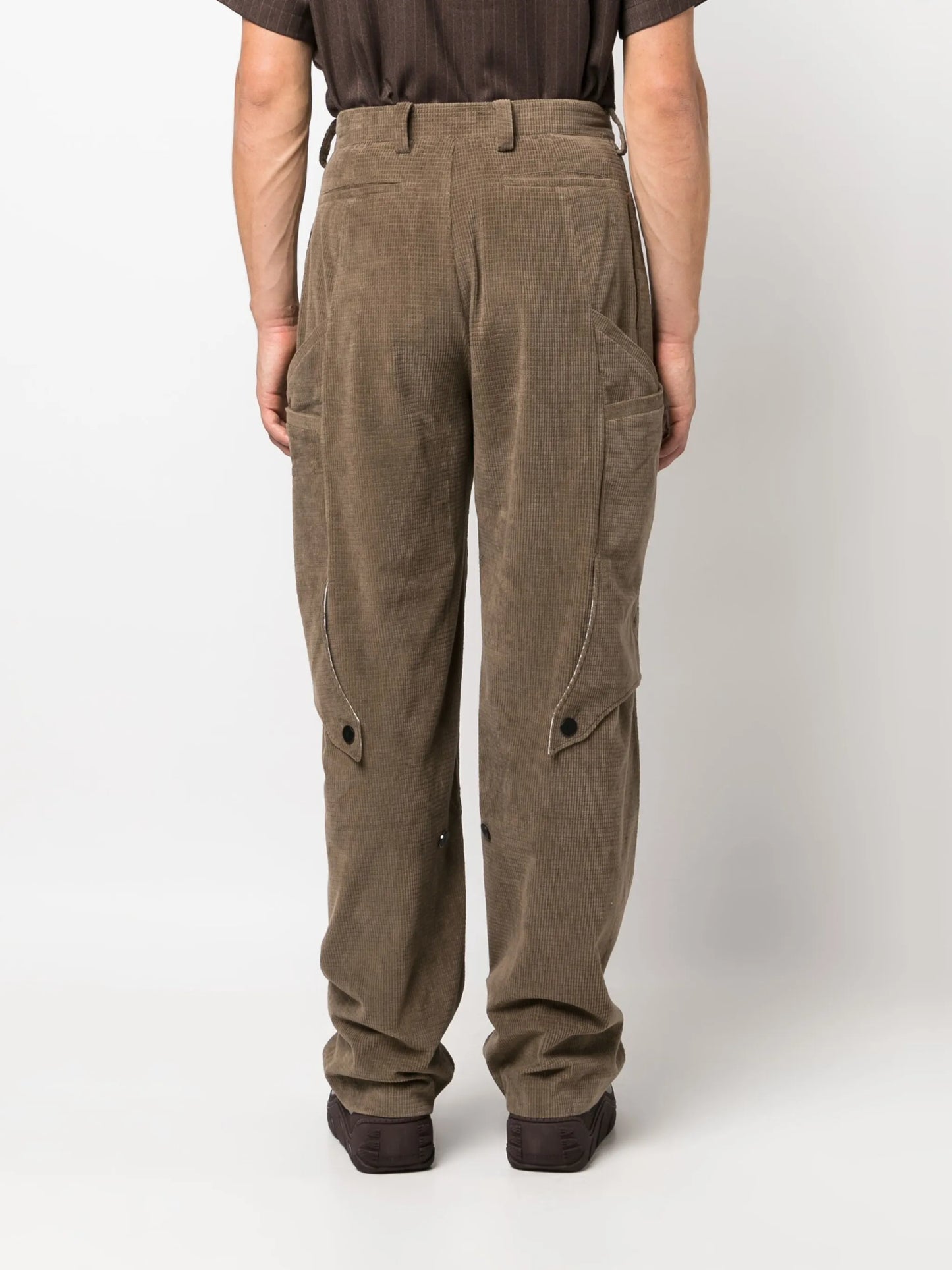 pleat-detailing loose-fit trousers