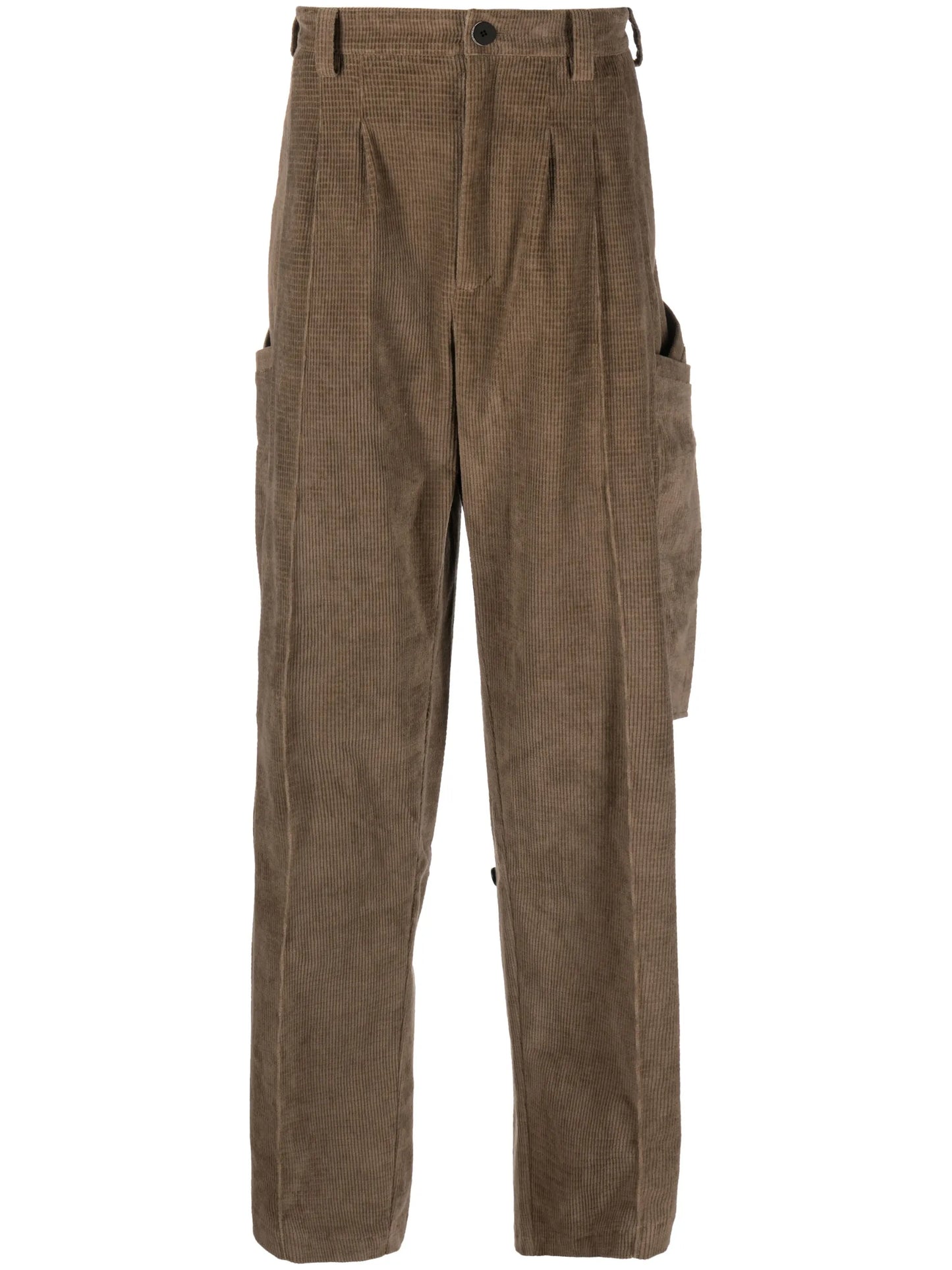 pleat-detailing loose-fit trousers