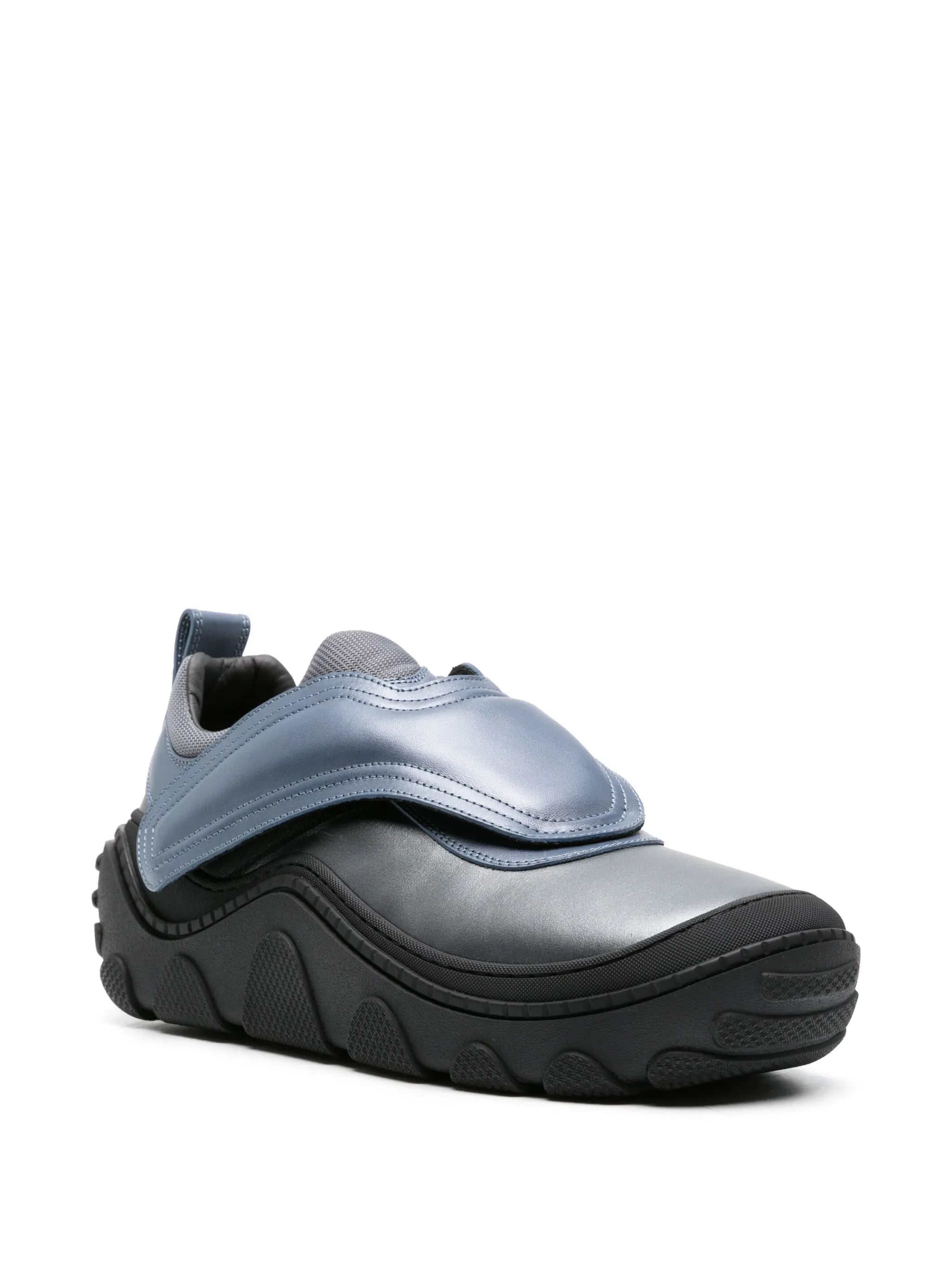 Tonkin laminated-leather chunky sneakers