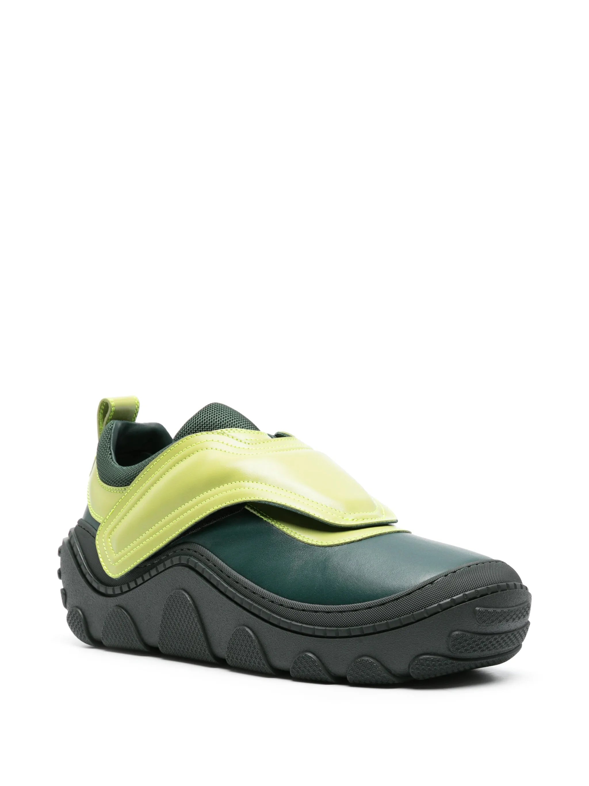 Tonkin laminated-leather chunky sneakers