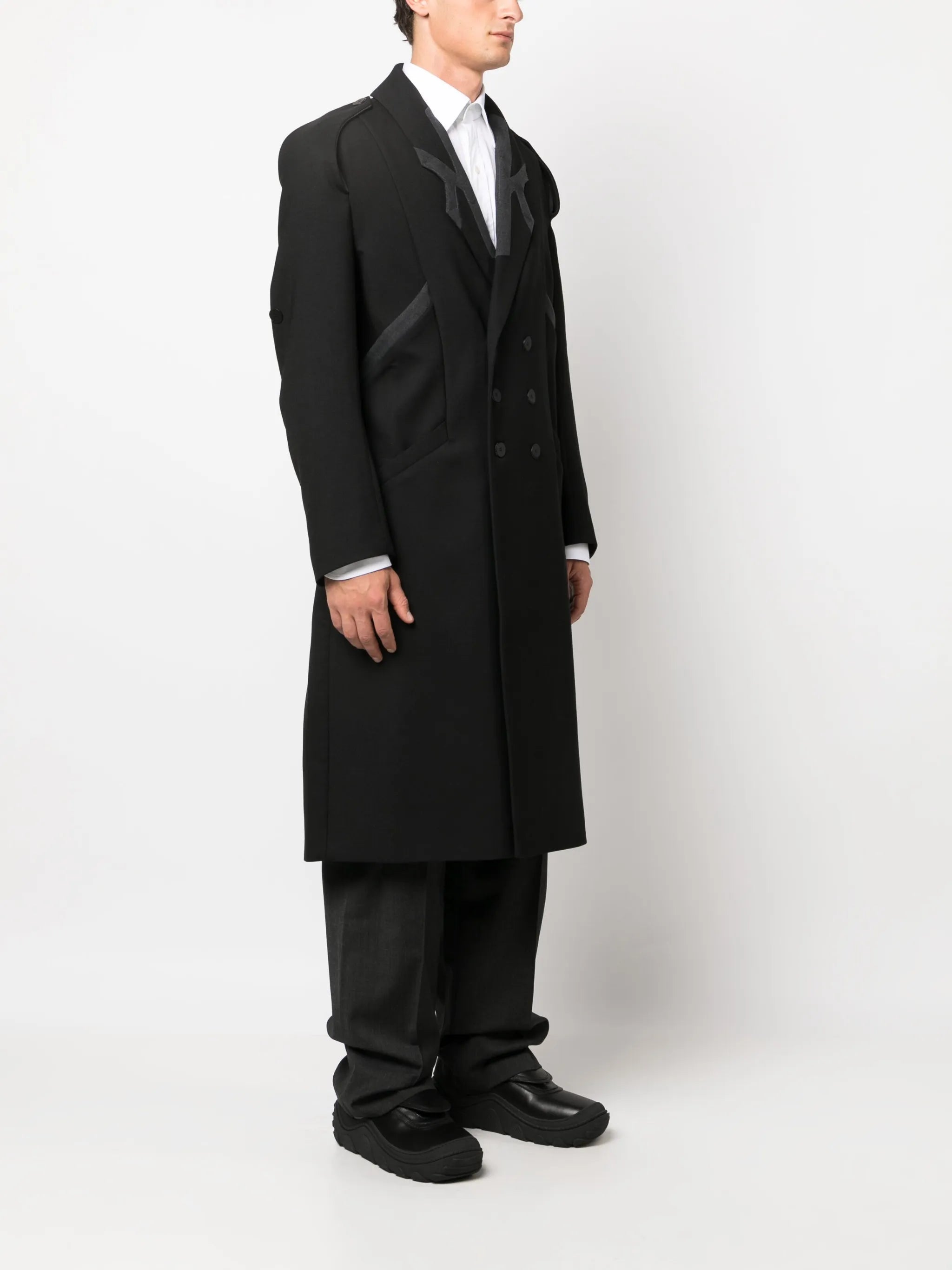 Critias double-breasted midi coat