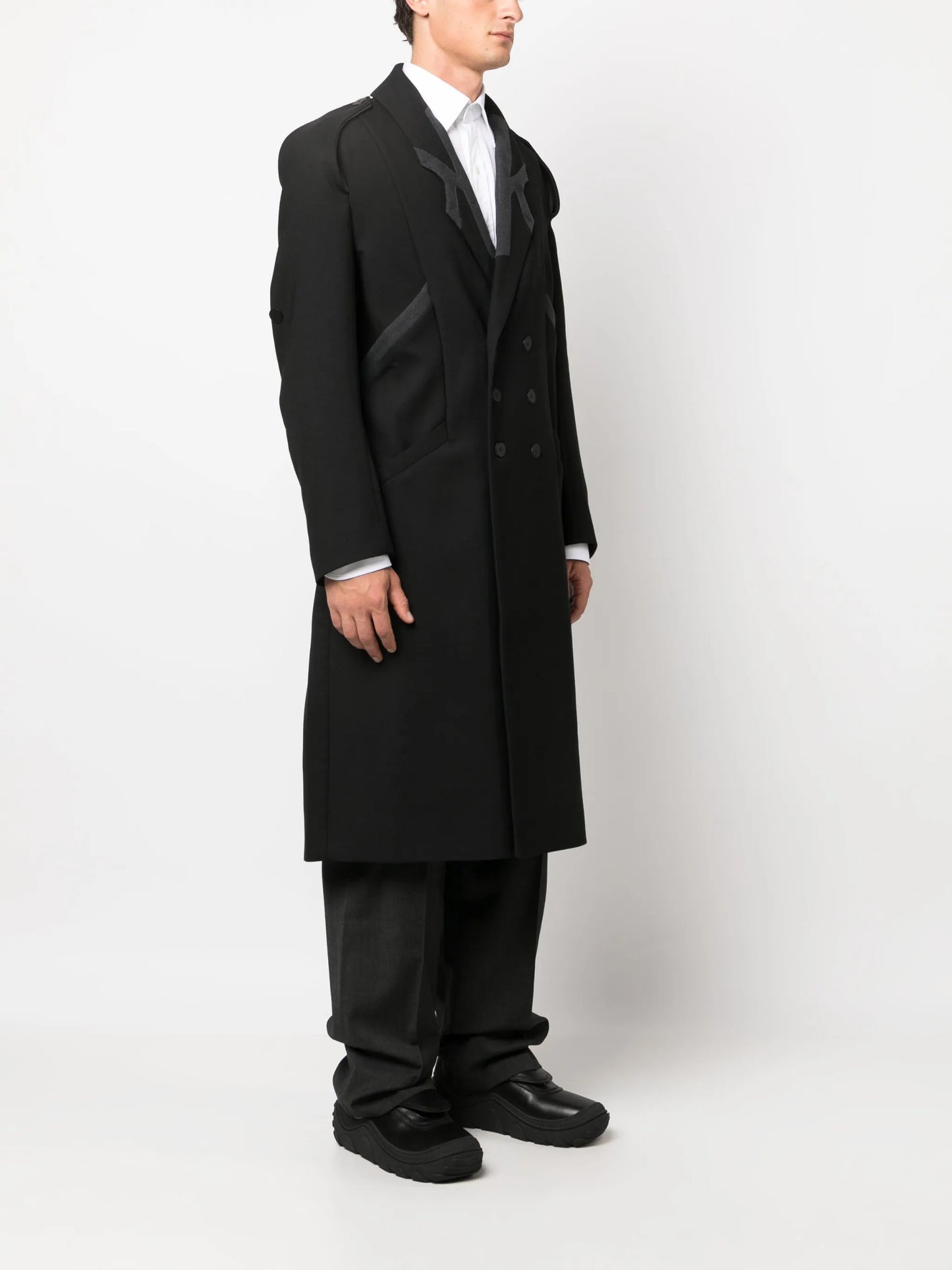 Critias double-breasted midi coat