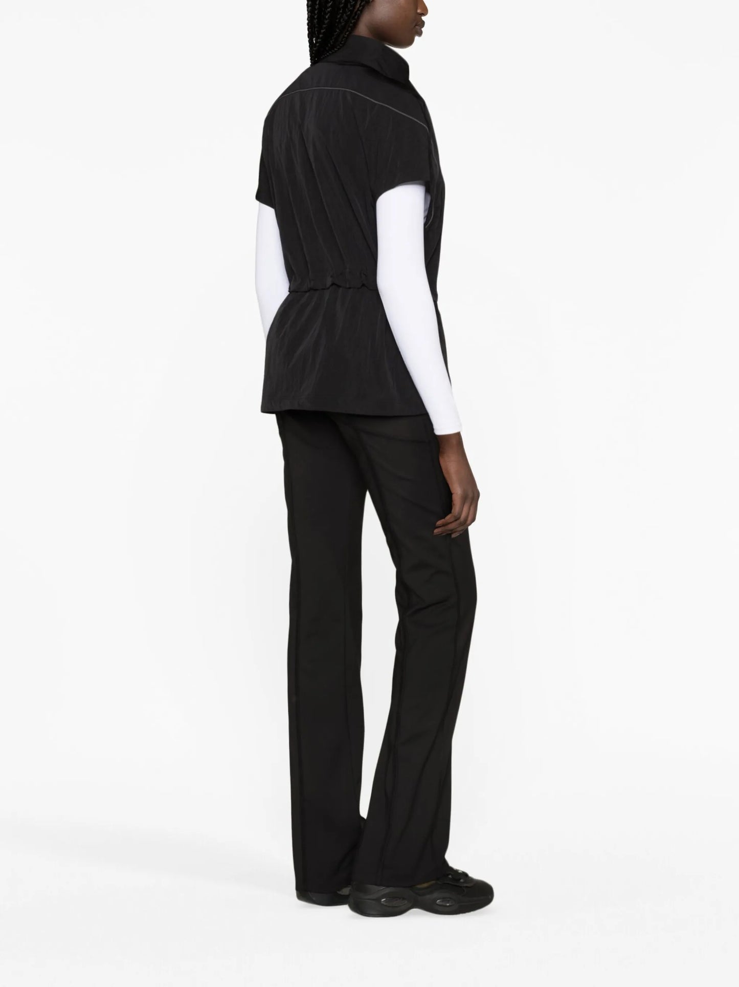 logo-patch zipped vest