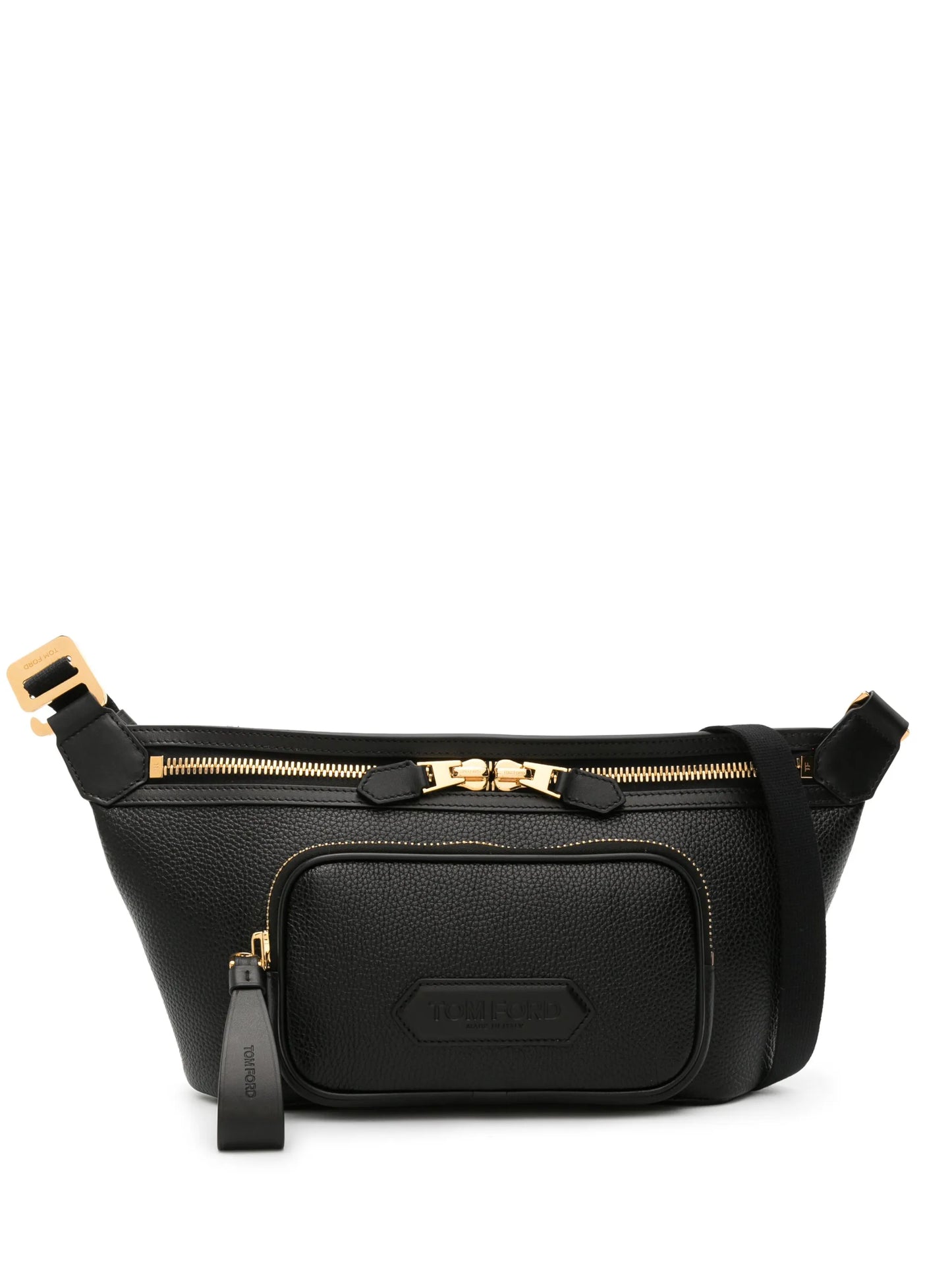 logo-appliqué leather belt bag