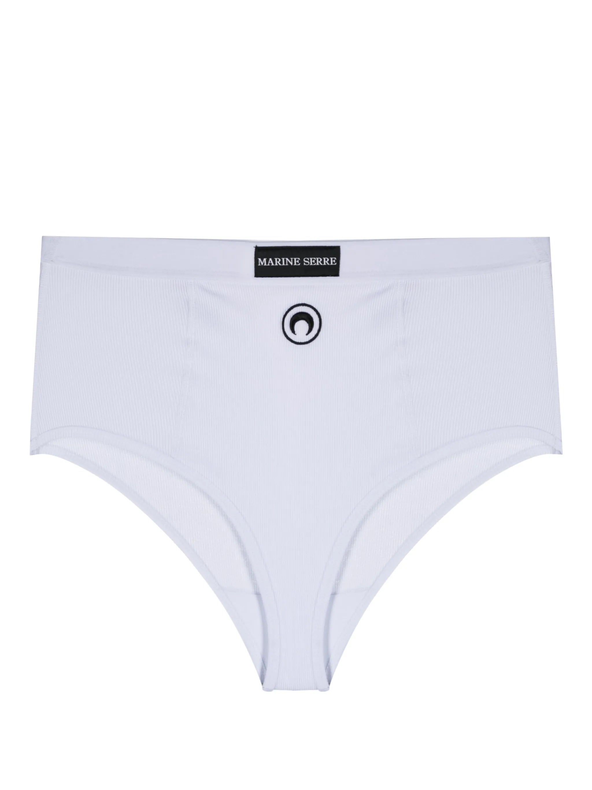 Crescent Moon-embroidered cotton briefs