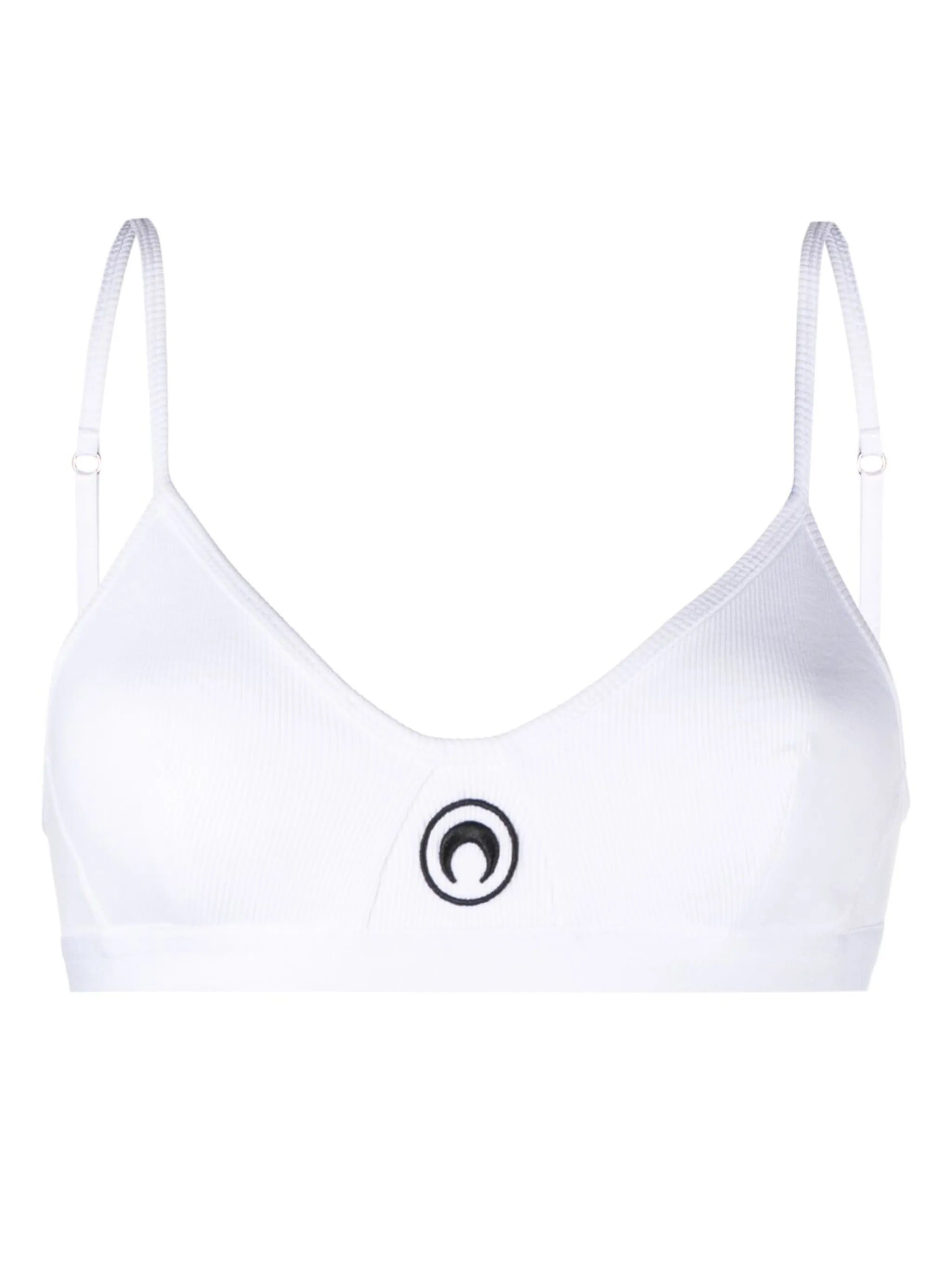 Crescent Moon-embroidered bra