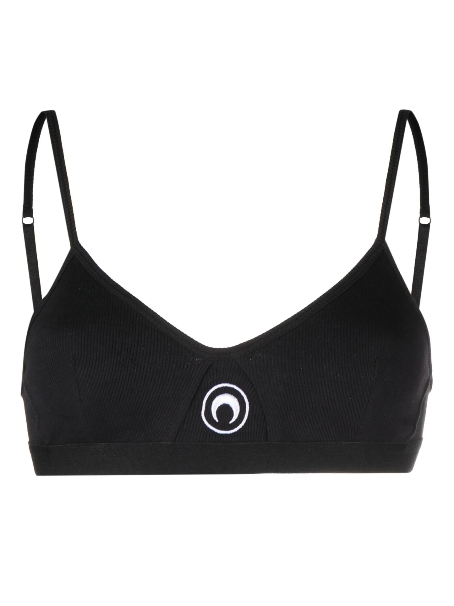 Crescent Moon-embroidered bra