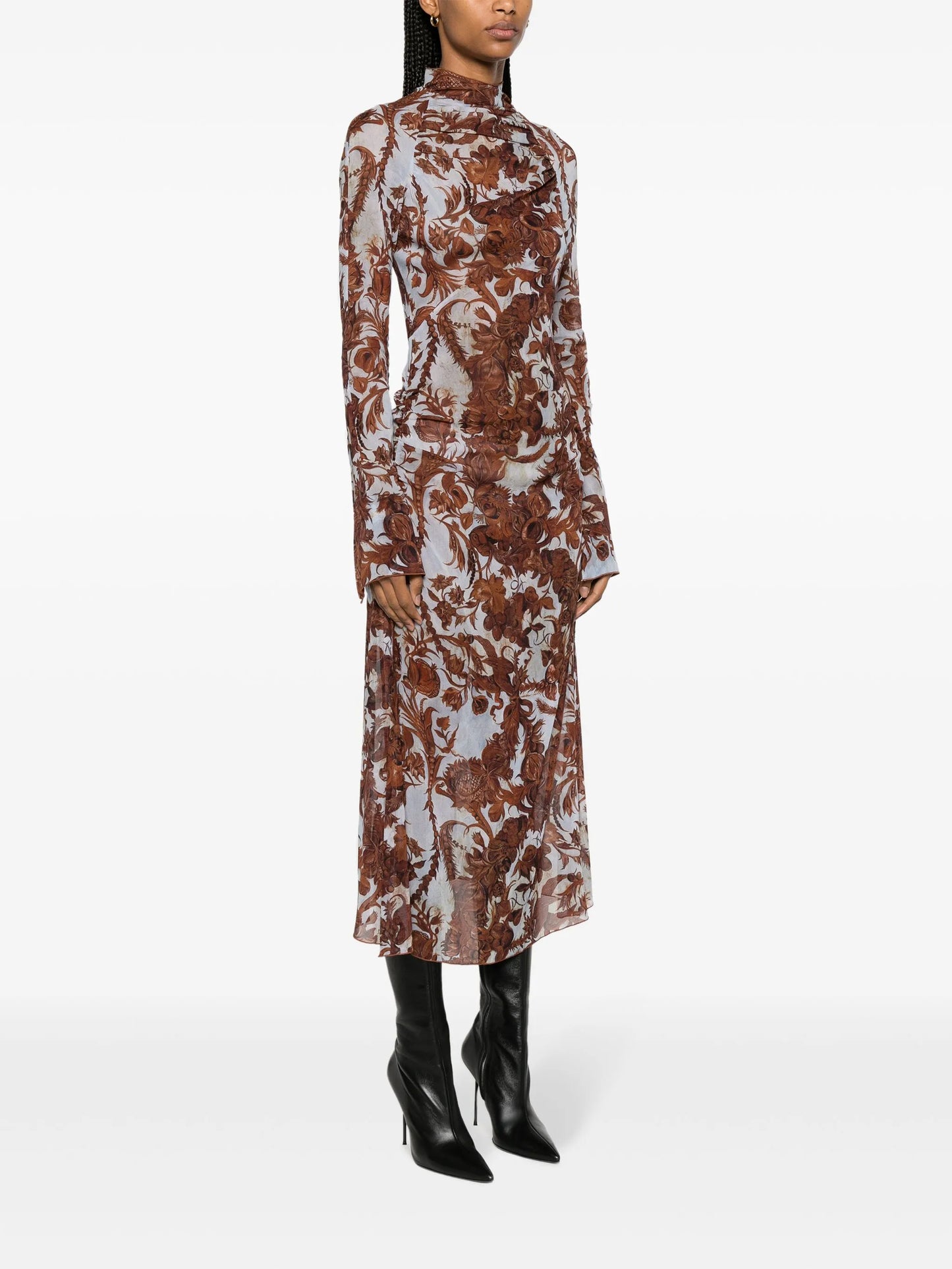 Serpent graphic-print dress