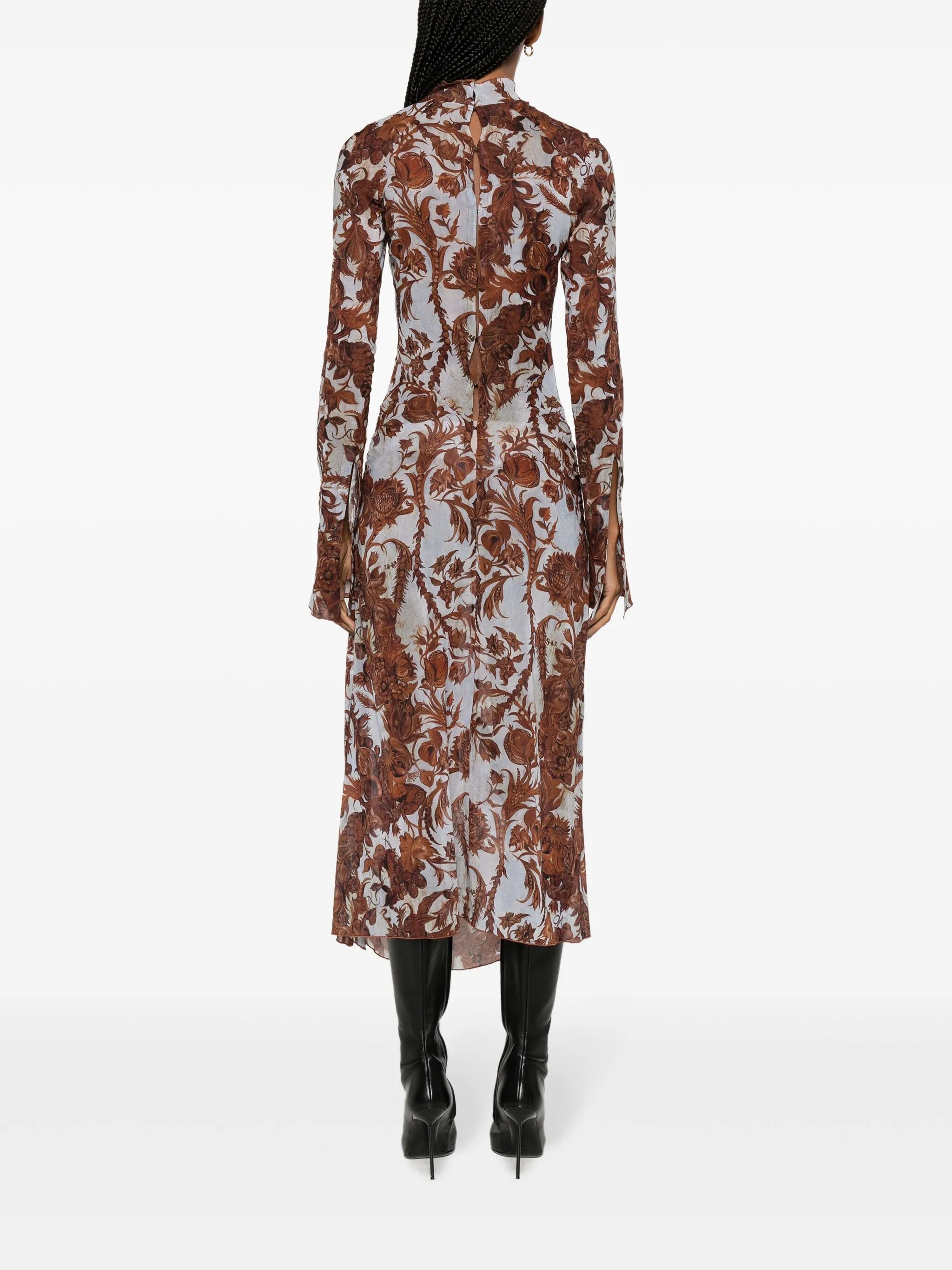 Serpent graphic-print dress