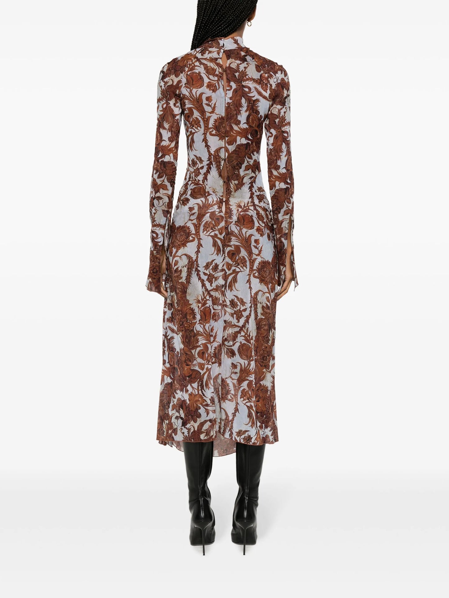 Serpent graphic-print dress