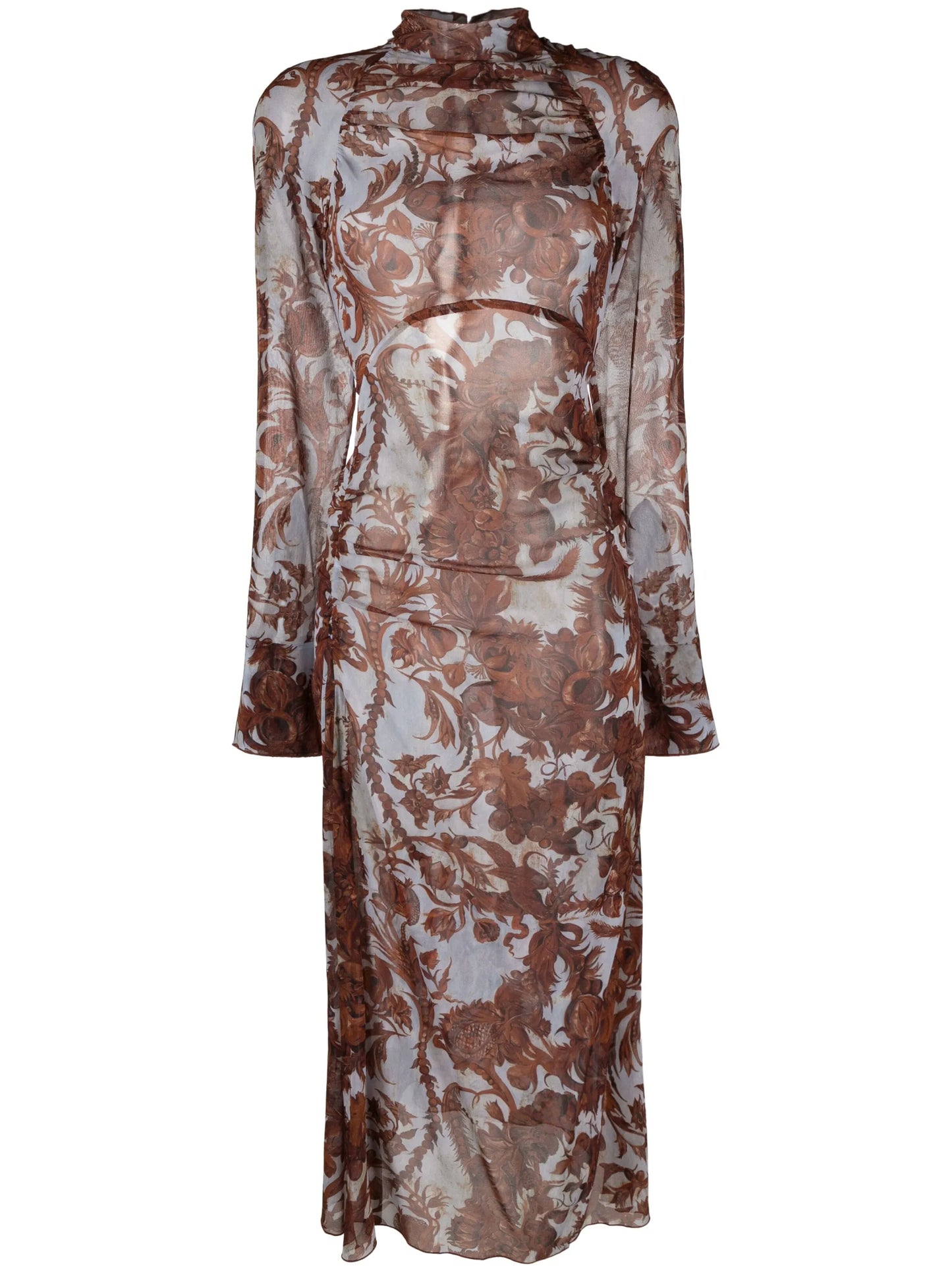 Serpent graphic-print dress