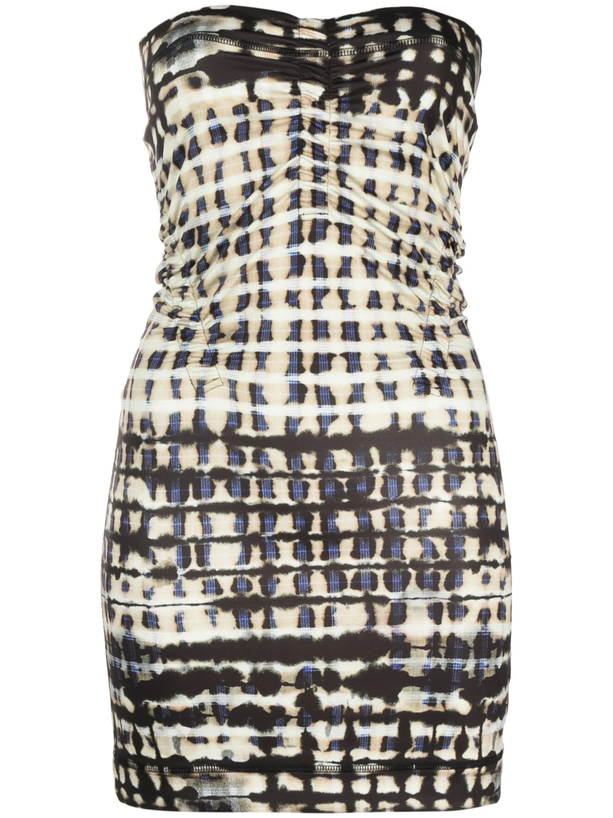 Skinn plaid-print jersey minidress