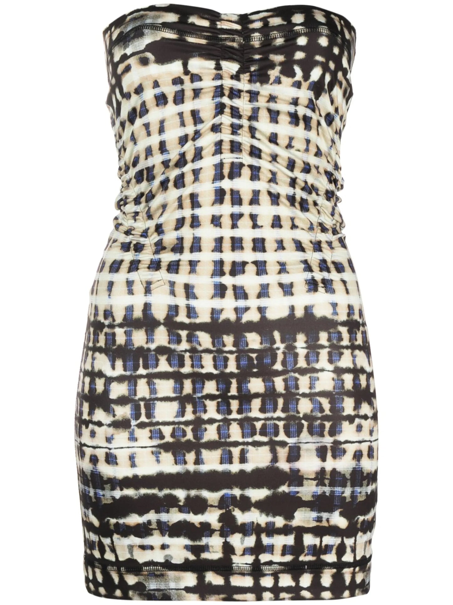 Skinn plaid-print jersey minidress