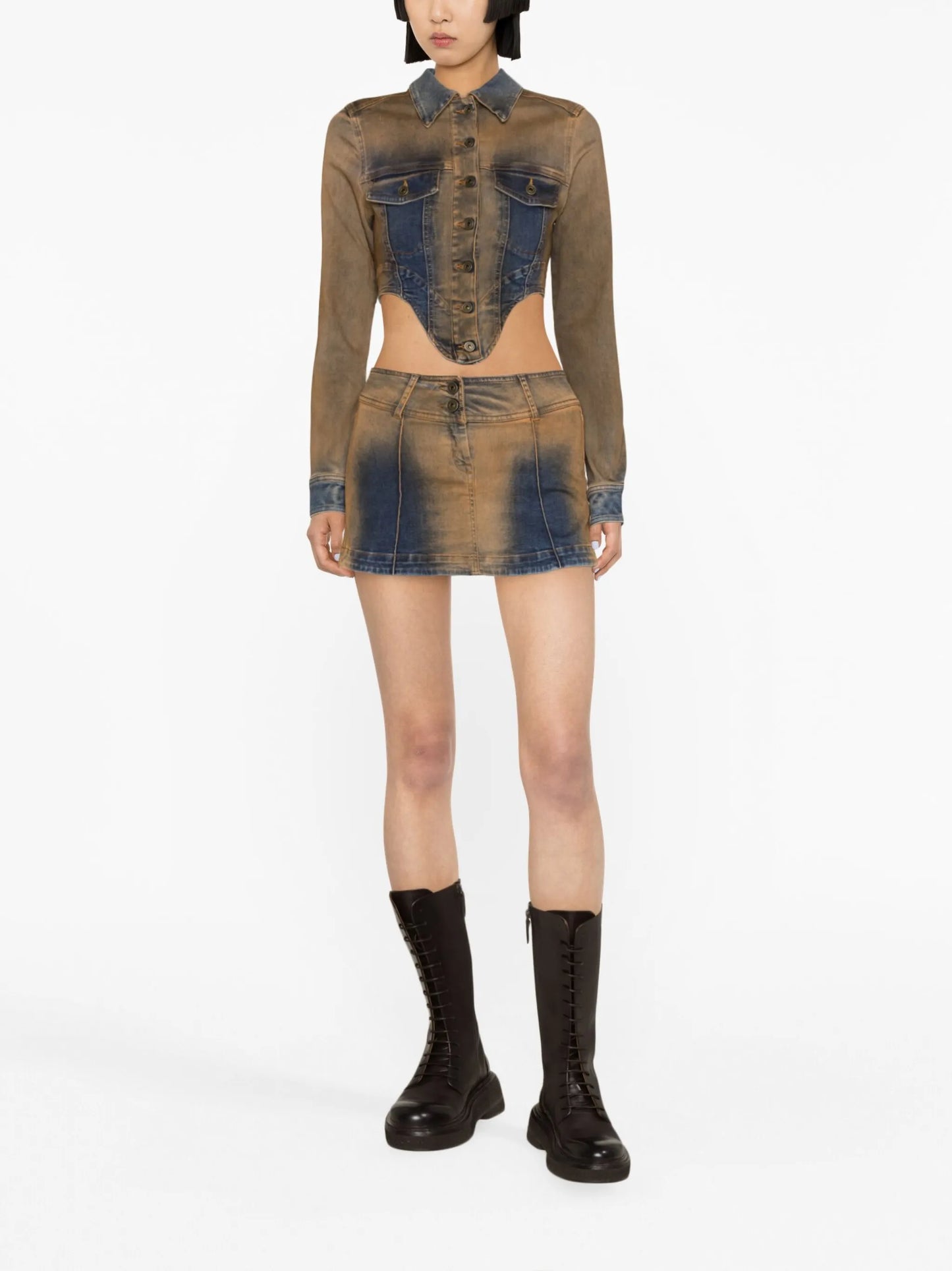 Harley cropped denim jacket