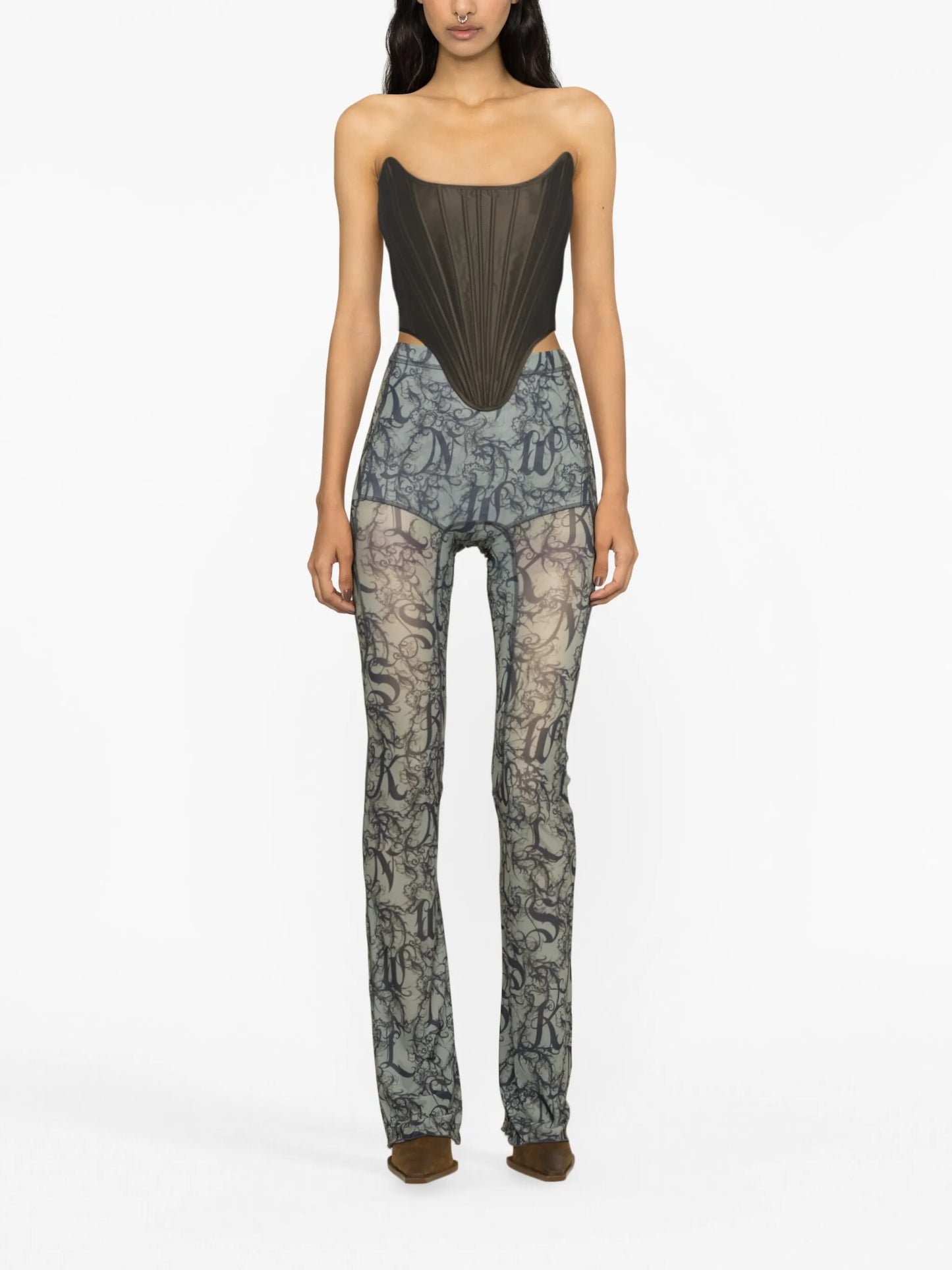 Halcyon Gothic Lace-print leggings