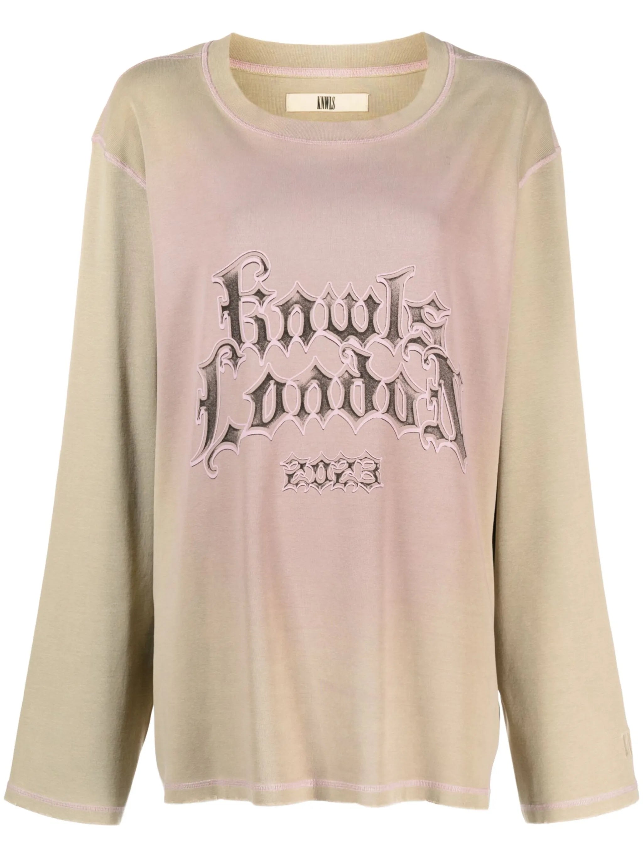 text-print distressed T-shirt