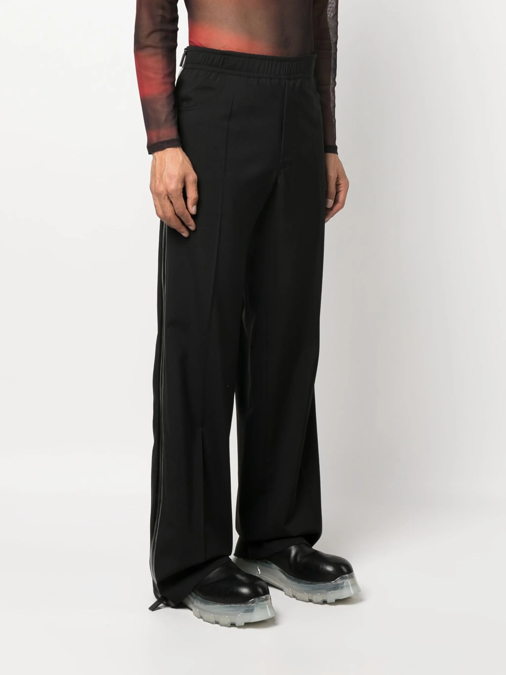 side-zip detailing trousers