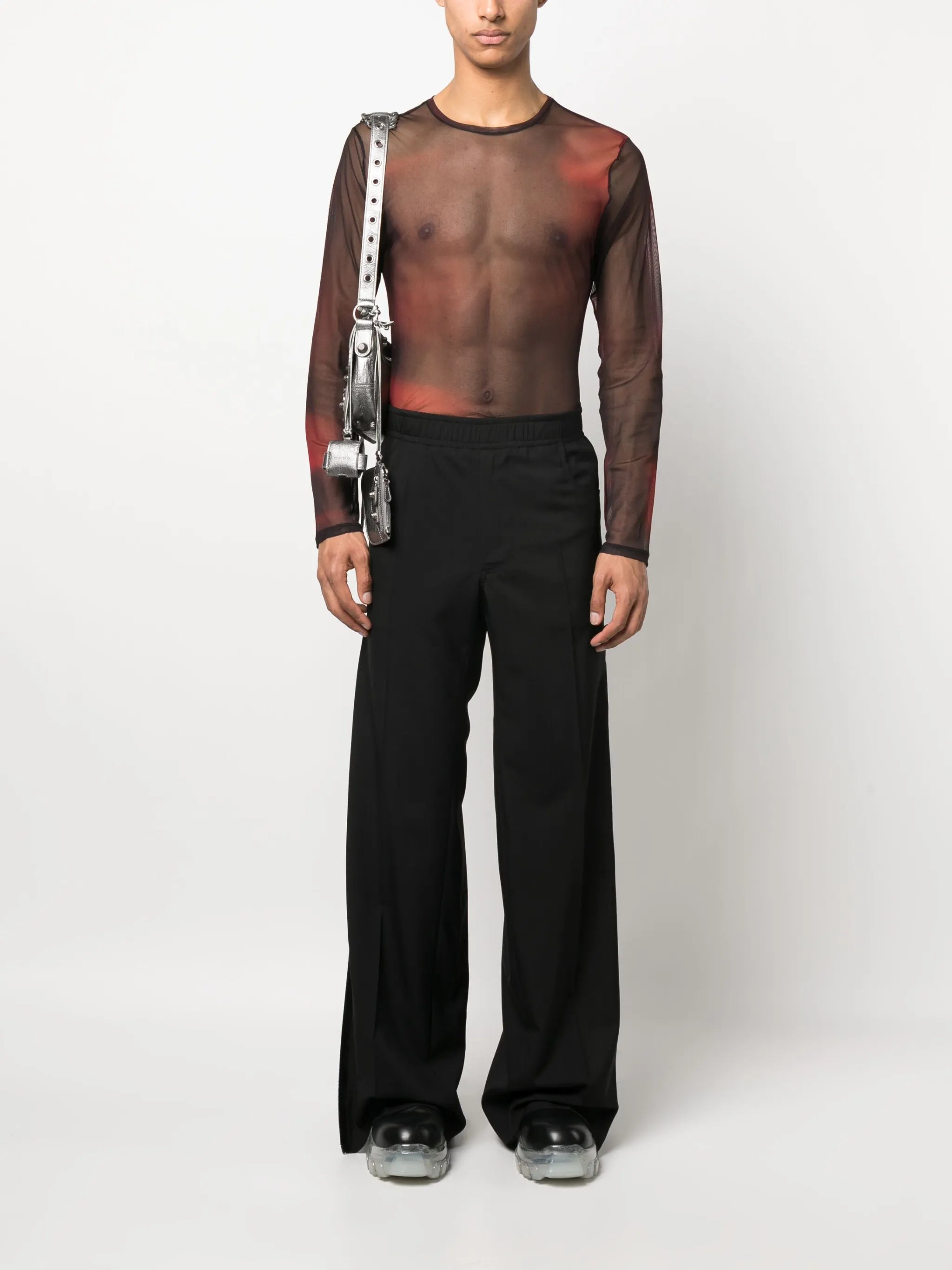 side-zip detailing trousers