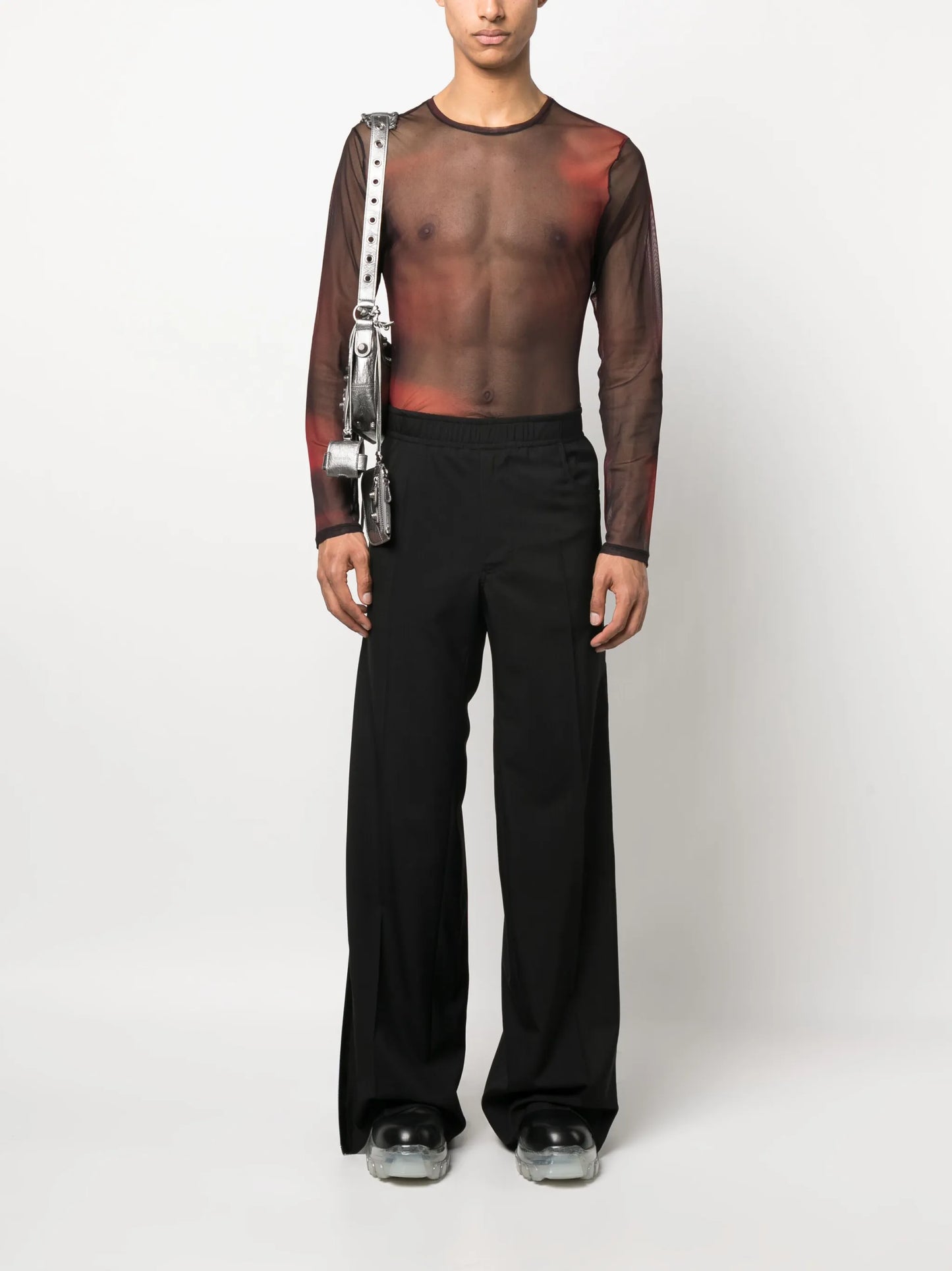 side-zip detailing trousers