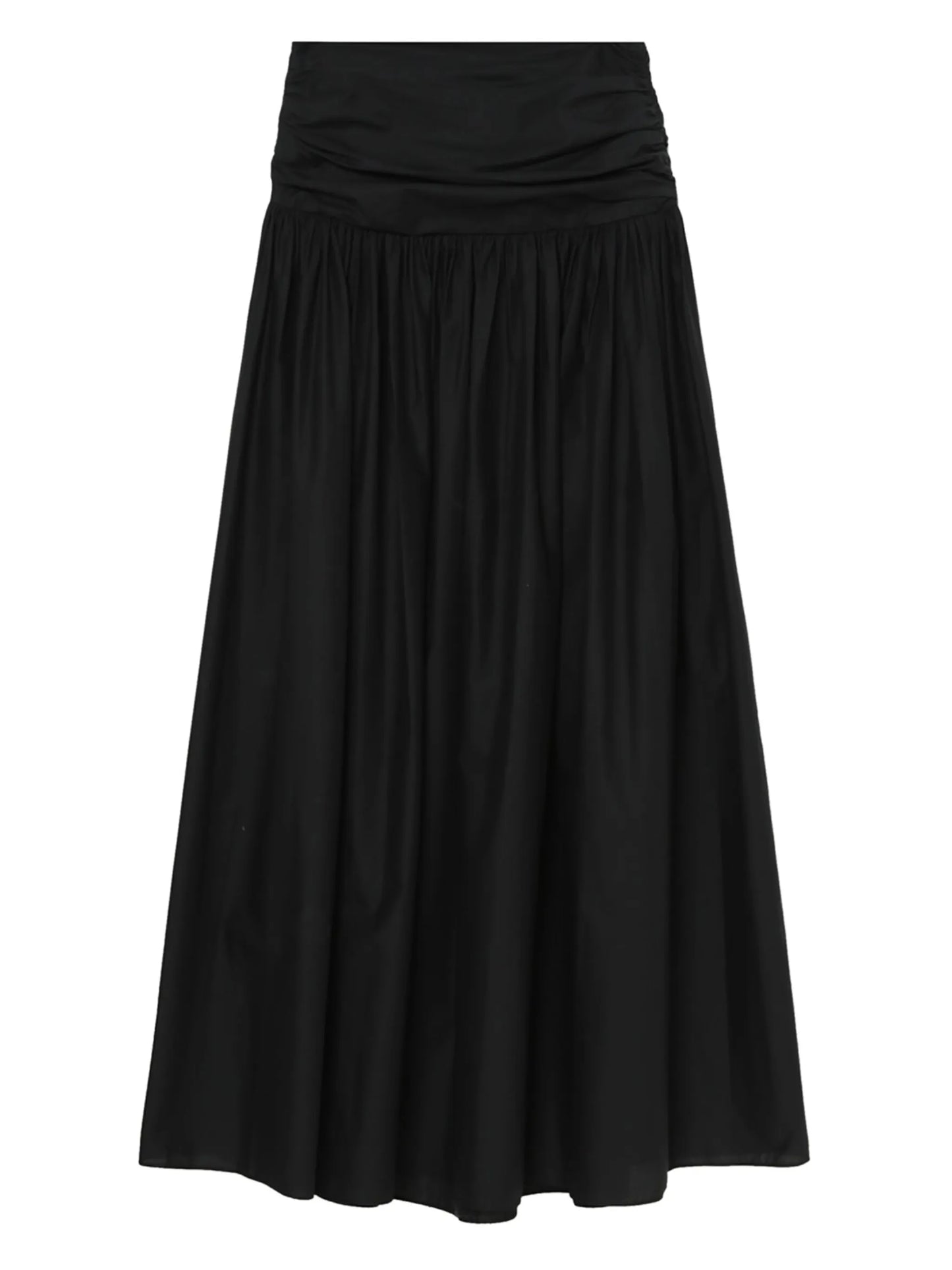 high-waisted cotton maxi skirt