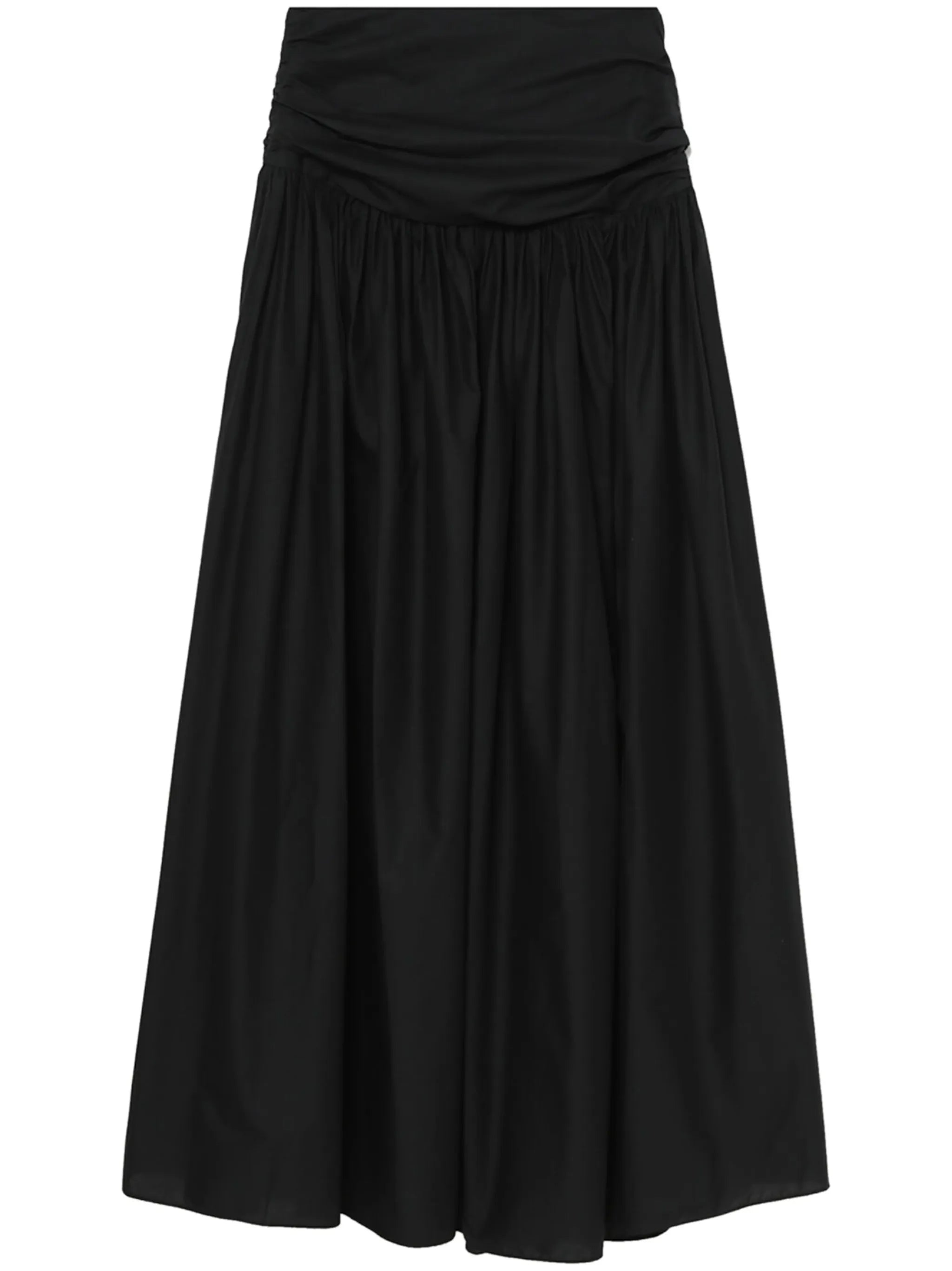 high-waisted cotton maxi skirt