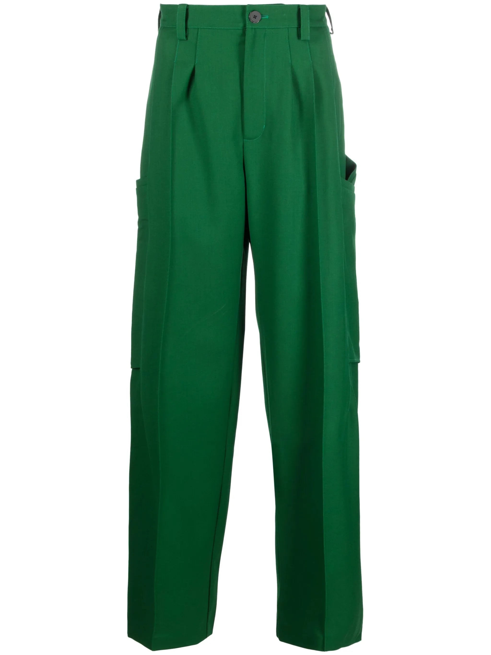 Megara straight-leg wool trousers