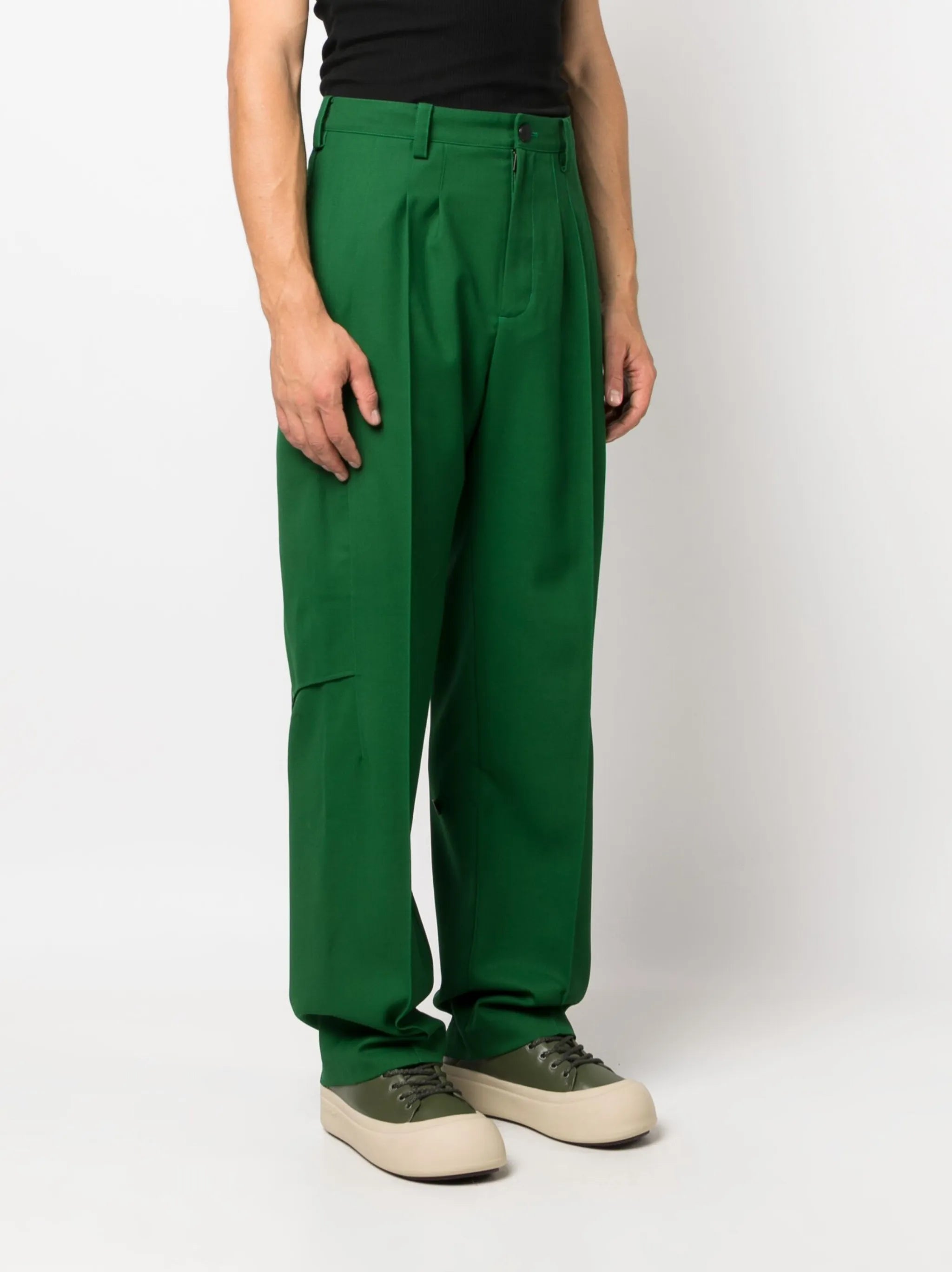 Megara straight-leg wool trousers