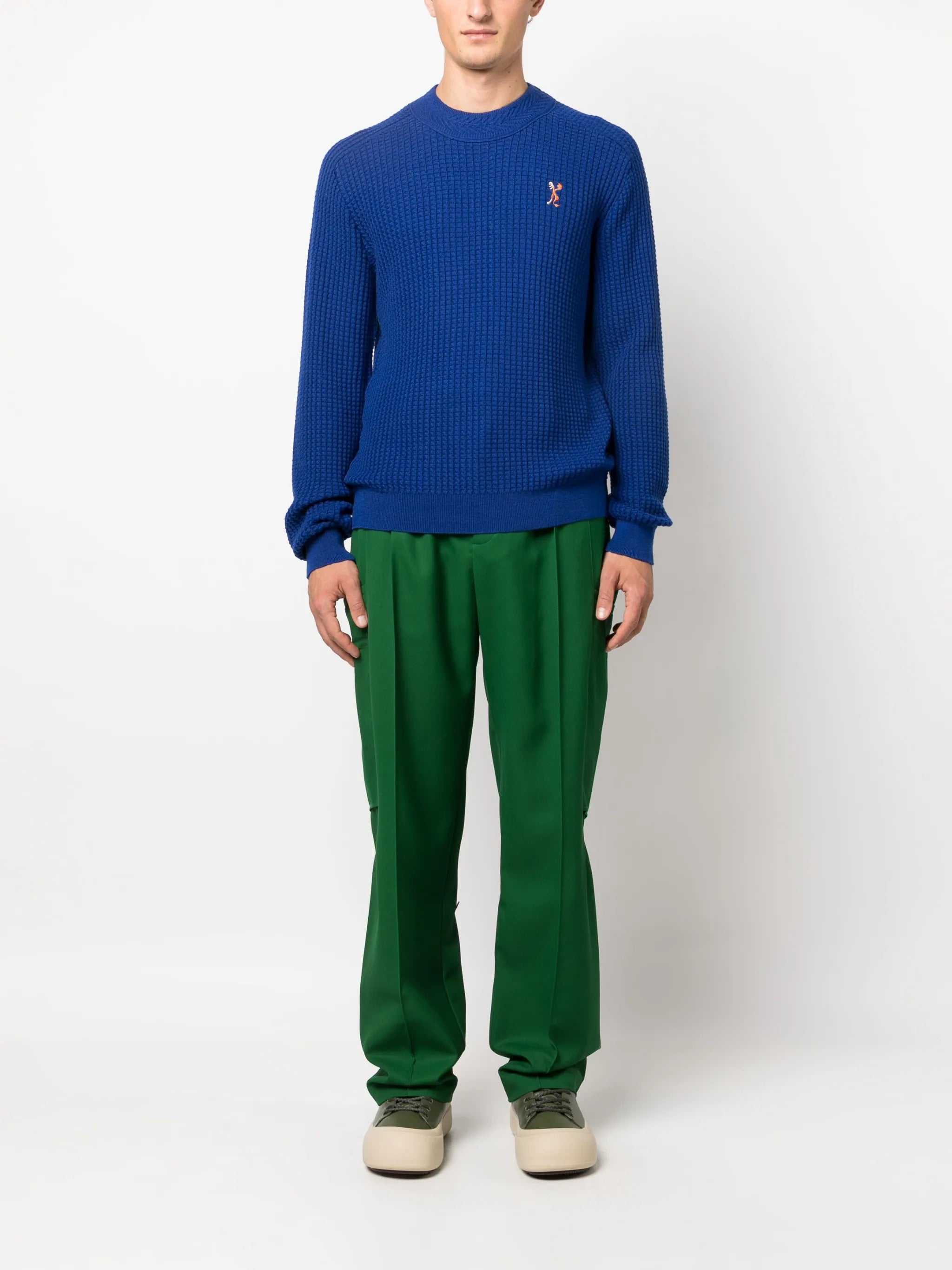 Sorelle waffle-knitted jumper
