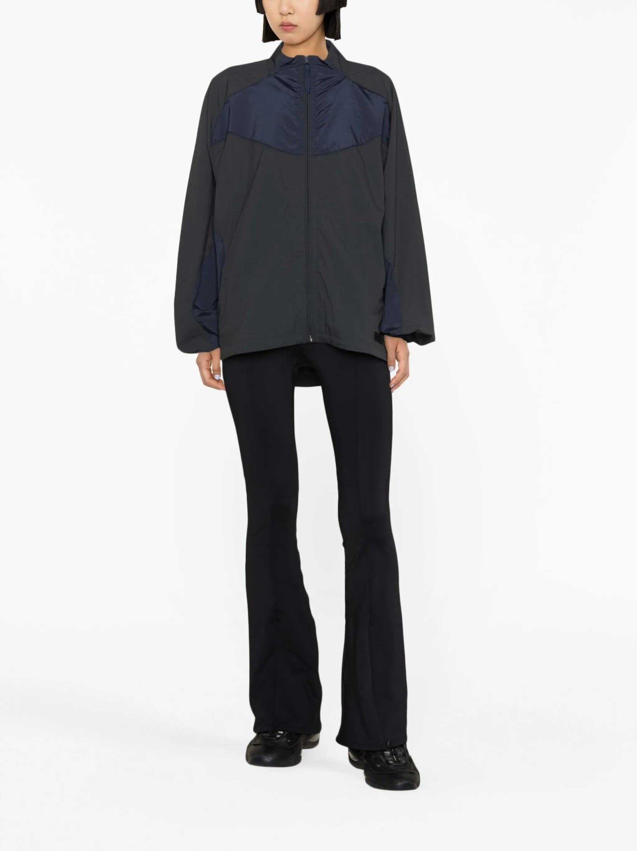 colour-block panelled windbreaker