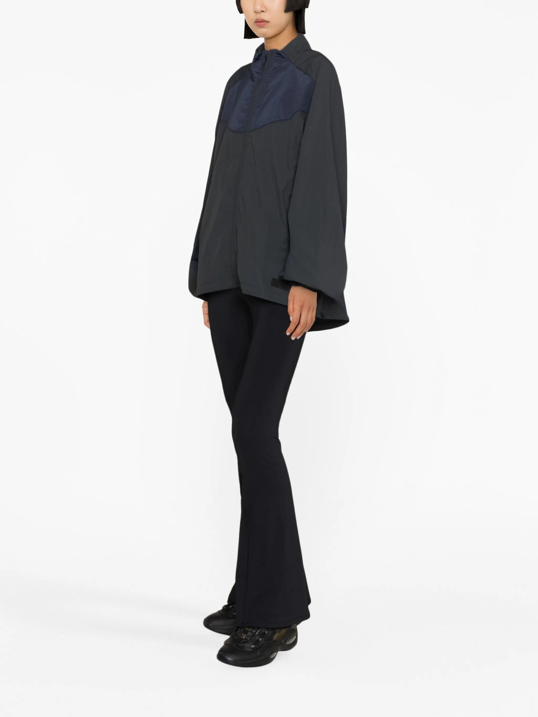 colour-block panelled windbreaker