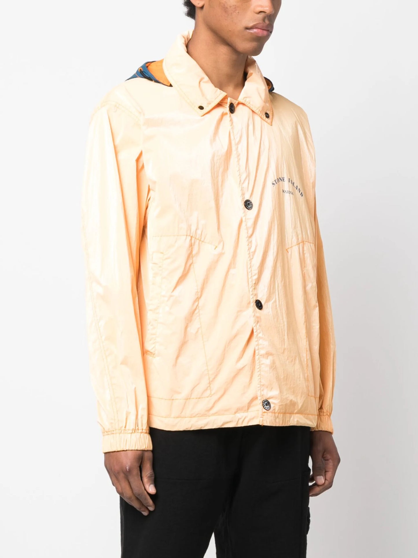 Marina logo-print hooded jacket
