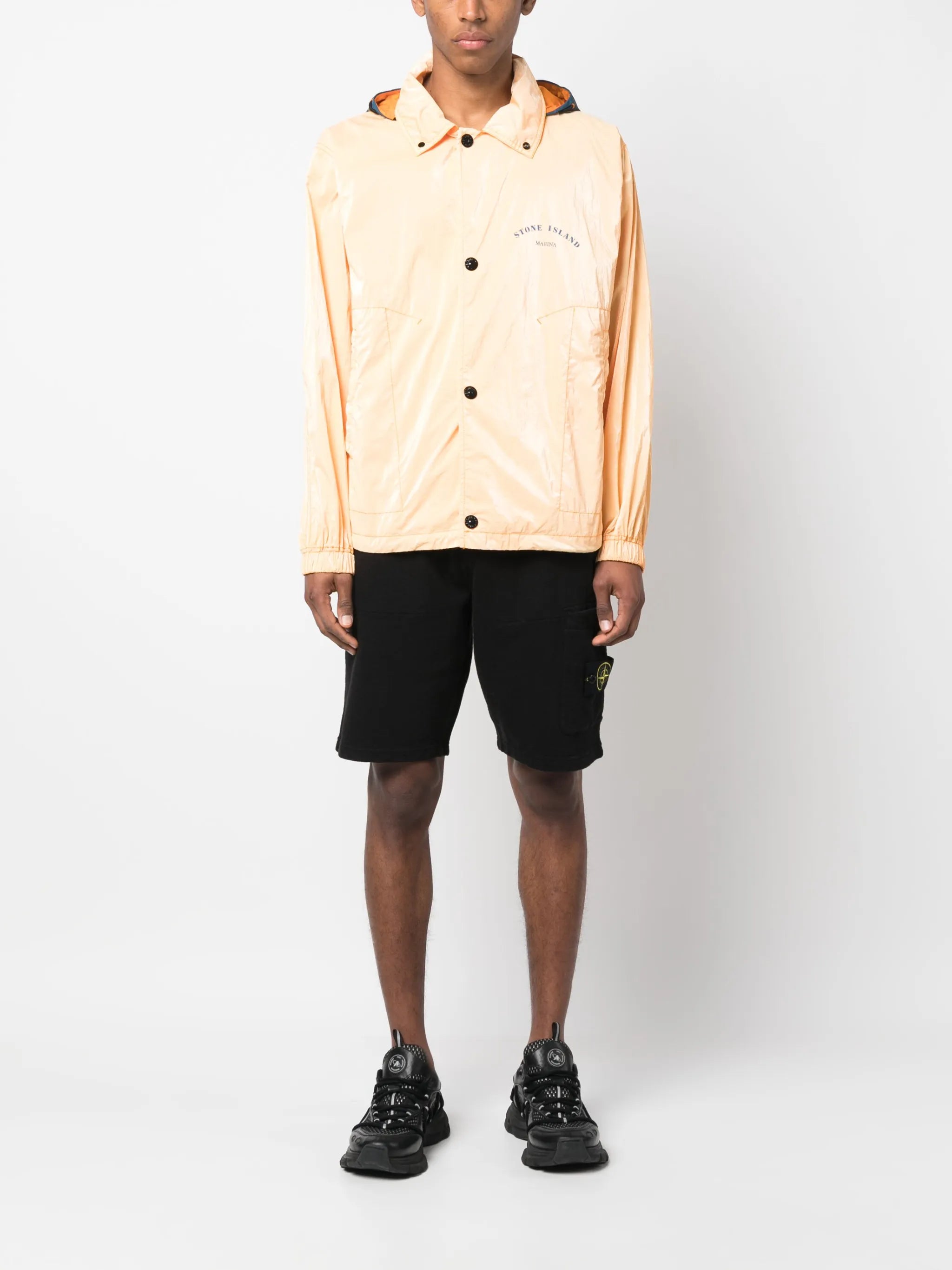 Marina logo-print hooded jacket